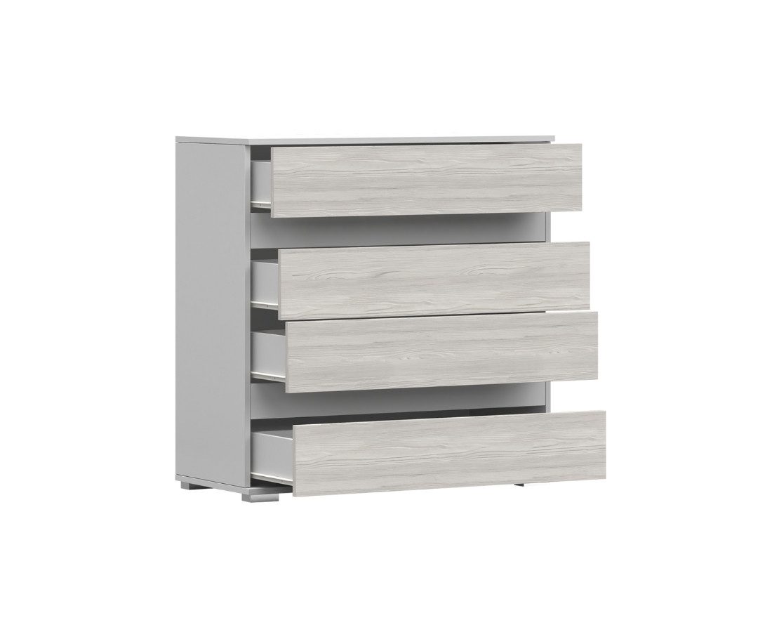 Deine Möbel 24 Kommode HEAVEN 4S mit 4 Schubladen Sideboard 90/93/43 cm (B/H/T) (kombinierbar mit Betten, Kleiderschränken und Nachttischen, 4 St., ideal für kleine Schlafzimmer oder Flure), HEAVEN-Kollektion