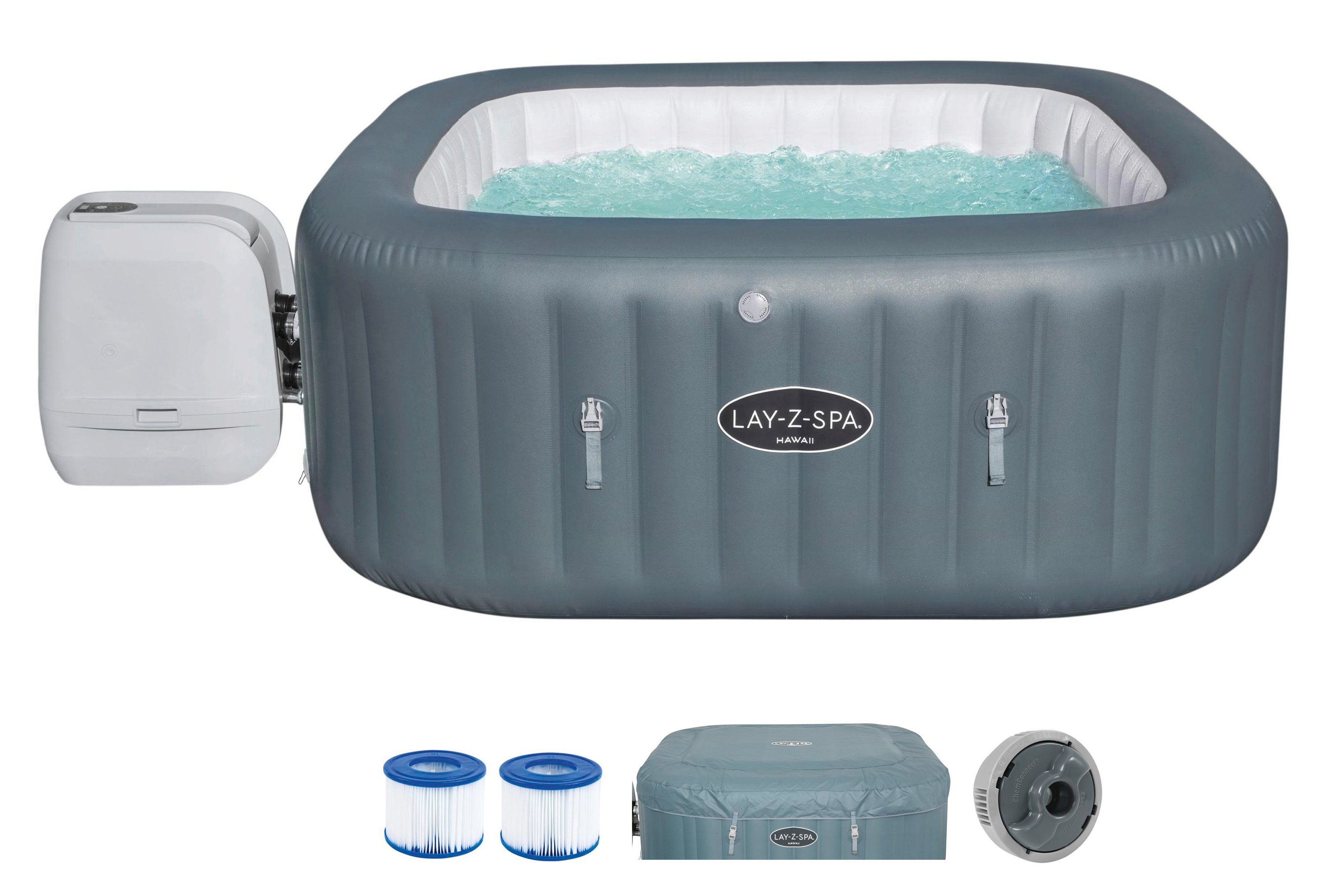 Bestway Whirlpool »LAY-Z-SPA® Hawaii HydroJet Pro™«, BxLxH: 180x180x71 cm, für bis zu 6 Personen