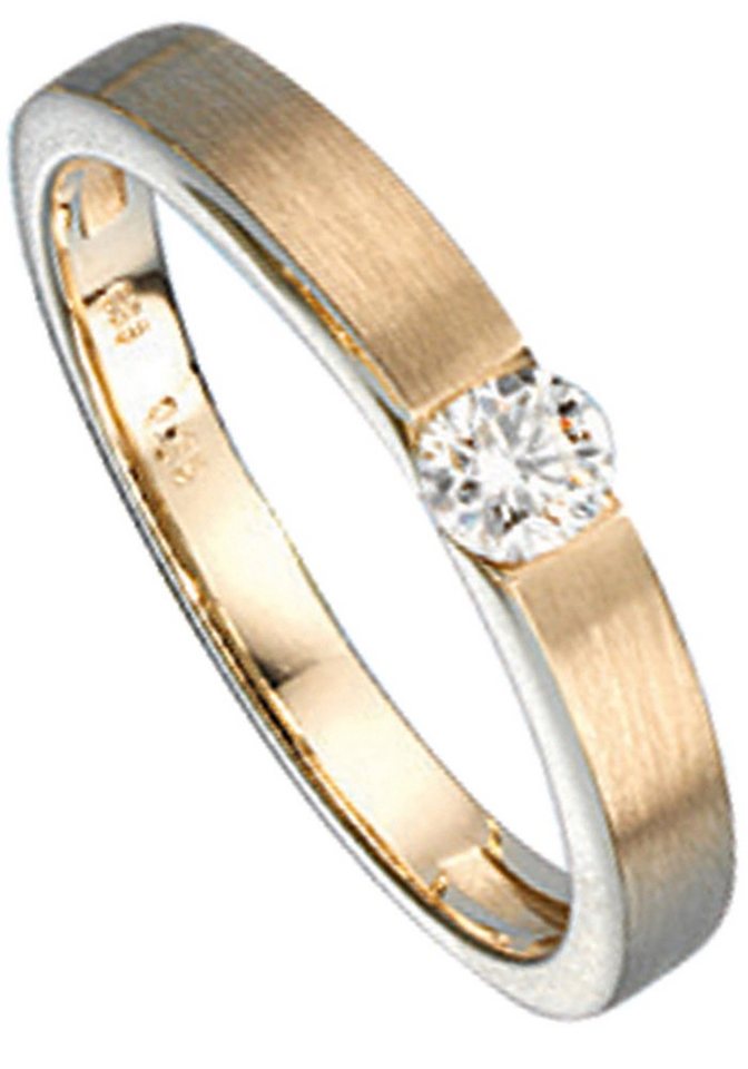 Diamant-Ring 0,25 Fingerring 585 JOBO Gold ct.,