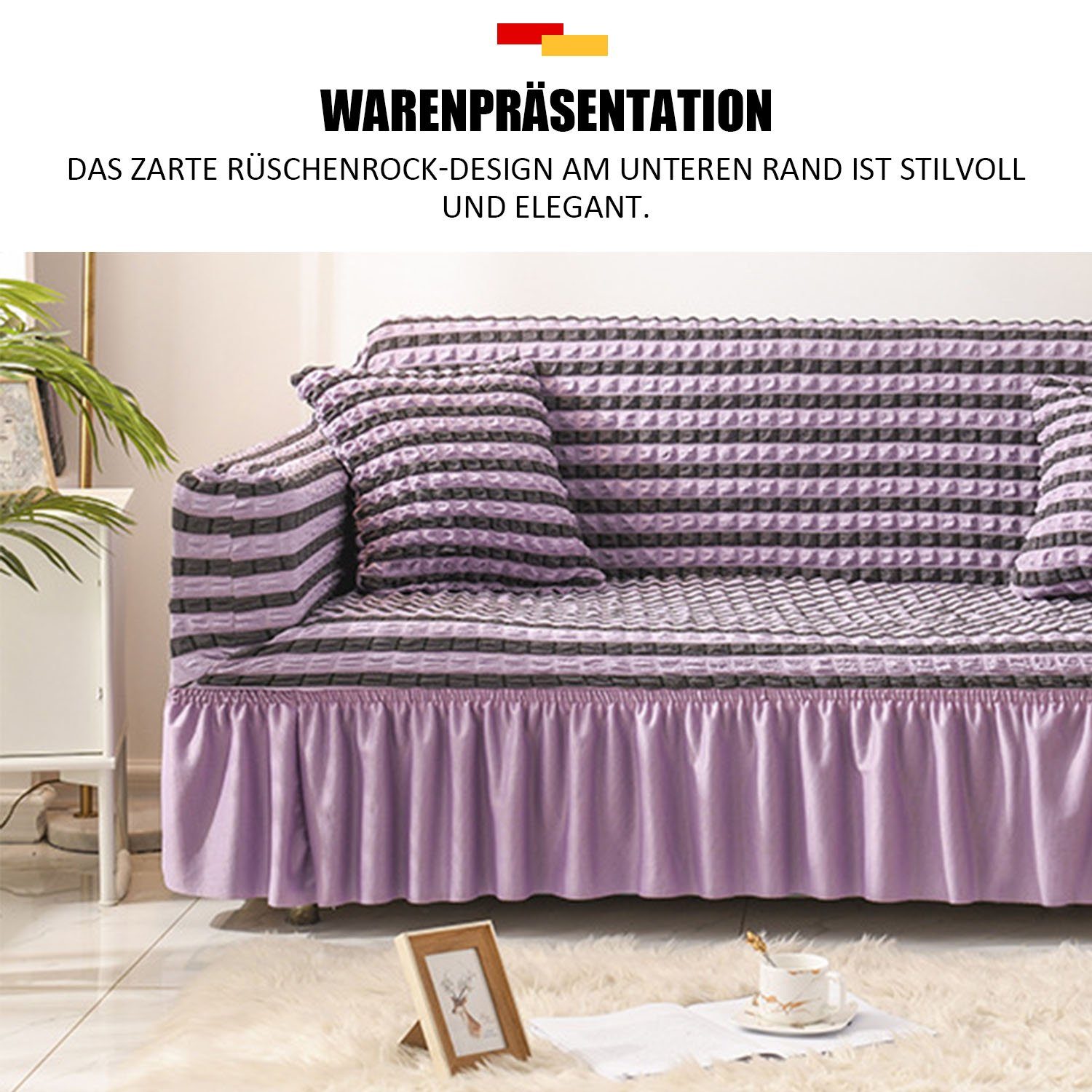 zu Sofa Elastische MAGICSHE, Sofahusse Lila Einfach säubern -Hülle,