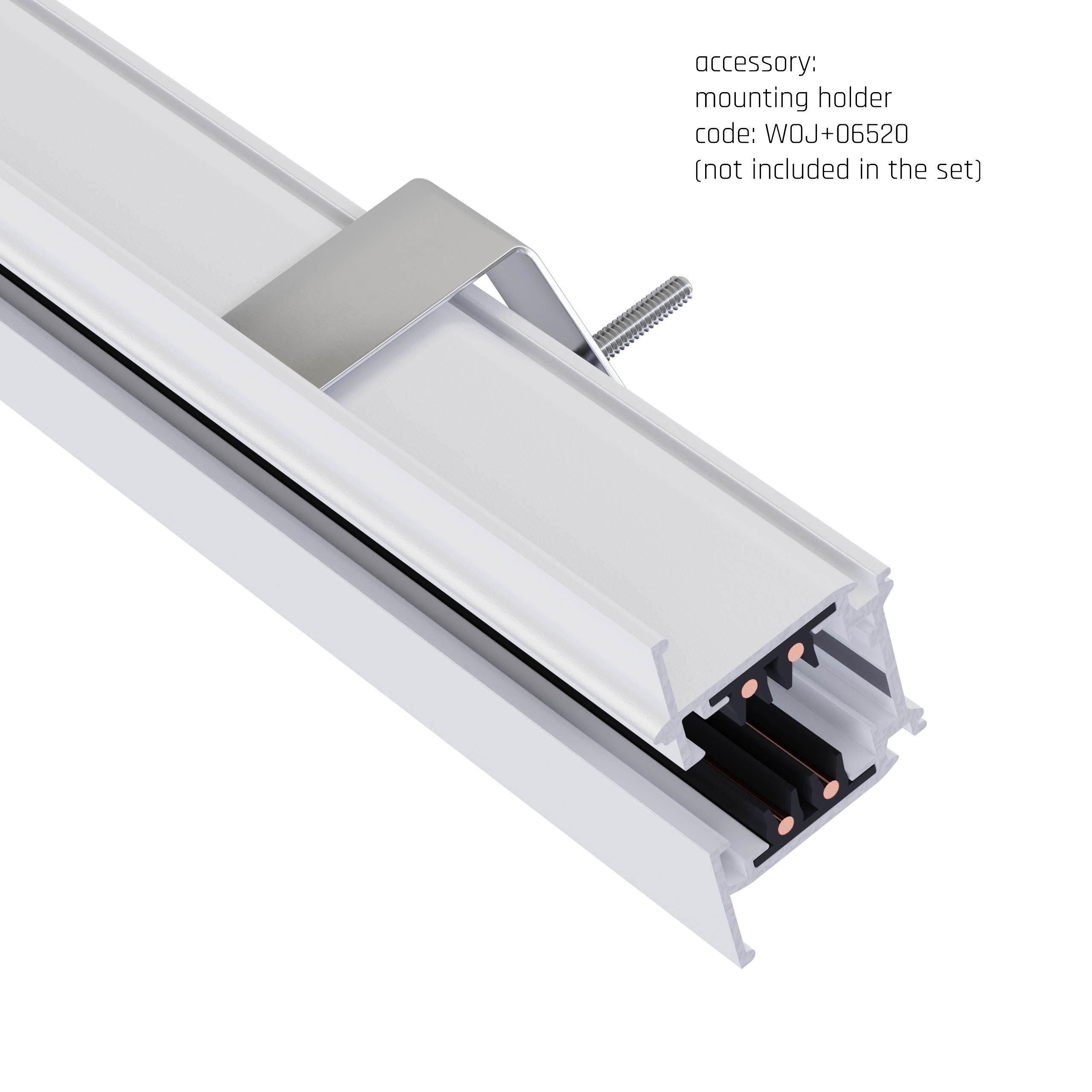 Spectrum Schienensystem-Schienen 3-Phasen Stromschiene (SPS 2) Einbau 1m für Schienensystem IP20 100 cm, 100 cm, (1-tlg), Flexibel verbindbar, Befestigungsloch 40x1006mm