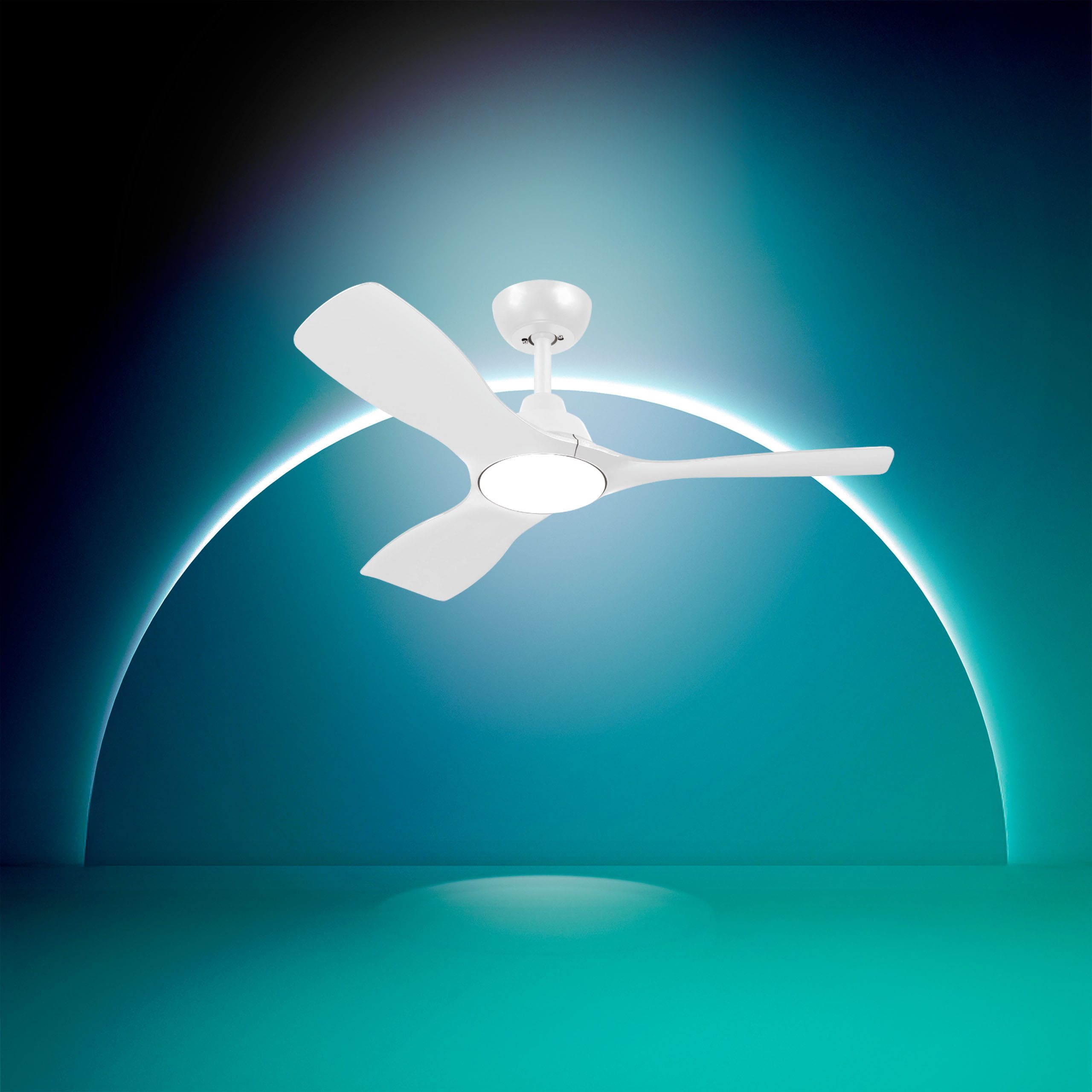 Philips LED Deckenleuchte Olas 24W DC-Ventilator 30W, fixe Rotorblätter, ⌀ 106cm, schwarz-braun, CCT - über Fernbedienung, Dimmer, Dimmfunktion, Ein-/Ausschalter, Farbsteuerung, Fernbedienung, Infrarot inkl., Memoryfunktion, Ventilatorfunktion, dimmbar über Fernbedienung, mehrere Helligkeitsstufen, LED fest integriert, warmweiß - kaltweiß, 3000-6500 Kelvin, dimmbar mit Fernbedienung, 2650 Lumen
