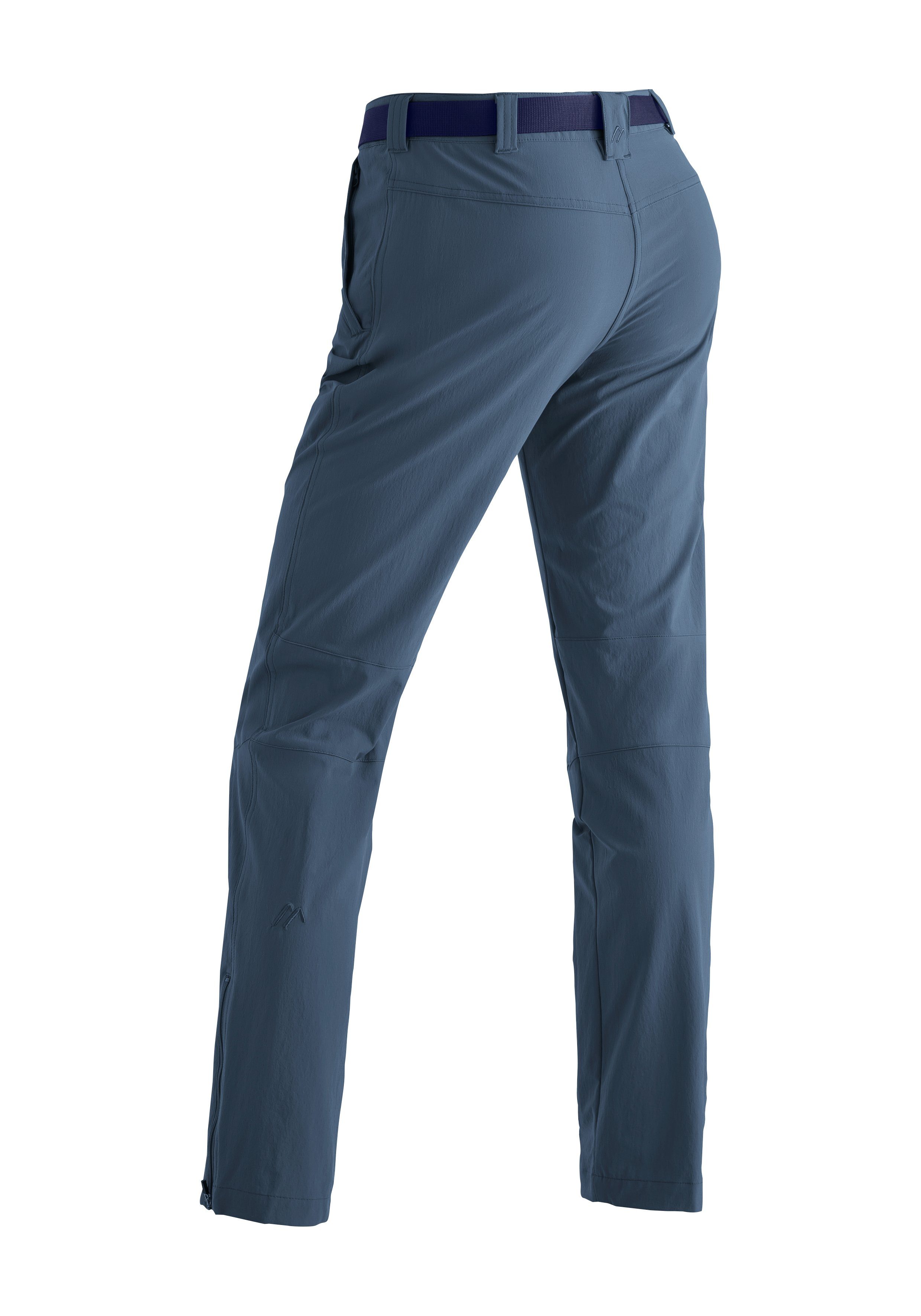 Funktionshose slim Wanderhose, Material Inara Outdoor-Hose Damen aus elastischem Maier Sports jeansblau