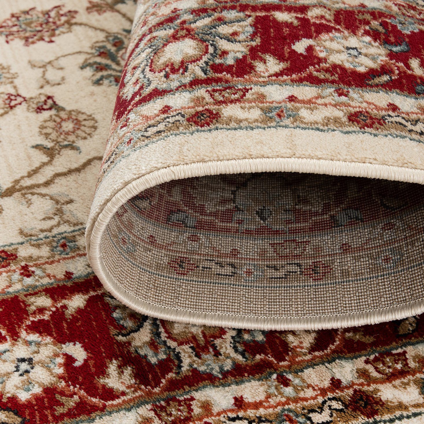 Orientteppich Oriente Teppich - Traditioneller Creme, Orient Wohnzimmerteppich 150 80 cm, Mazovia, Pflegeleicht, Fußbodenheizung, Geeignet Rot Teppich für x