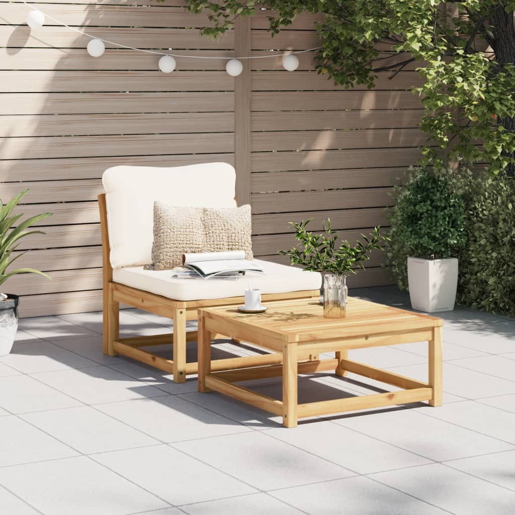 vidaXL Sofaelement Gartensofa mit Kissen Massivholz günstig online kaufen