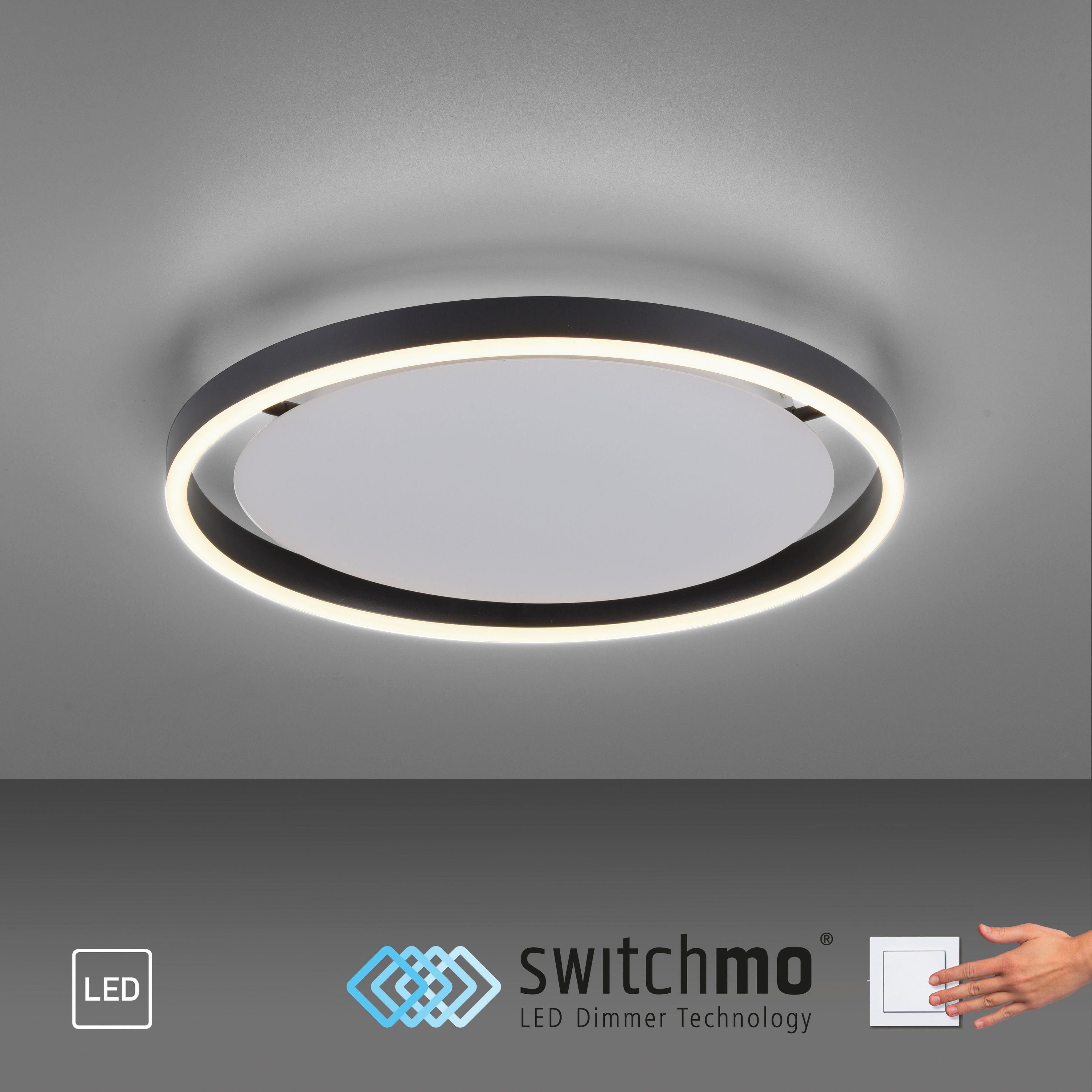 Leuchten Direkt Deckenleuchte »RITUS«, LED fest integriert, Warmweiß, LED,  dimmbar, Switchmo, dimmbar, Switchmo