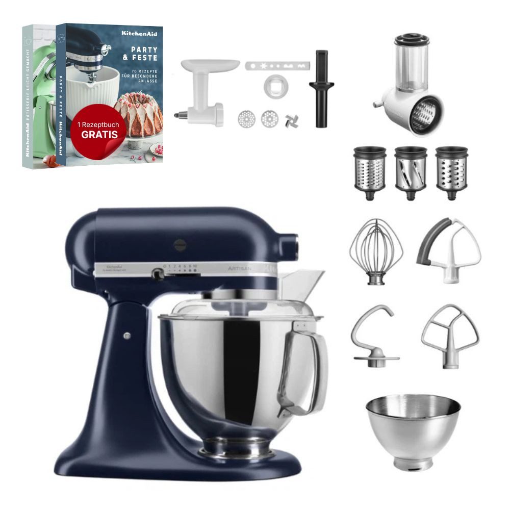 KitchenAid Küchenmaschine KitchenAid 4,8 L 5KSM175 Artisan Küchenmaschine Allrounderset