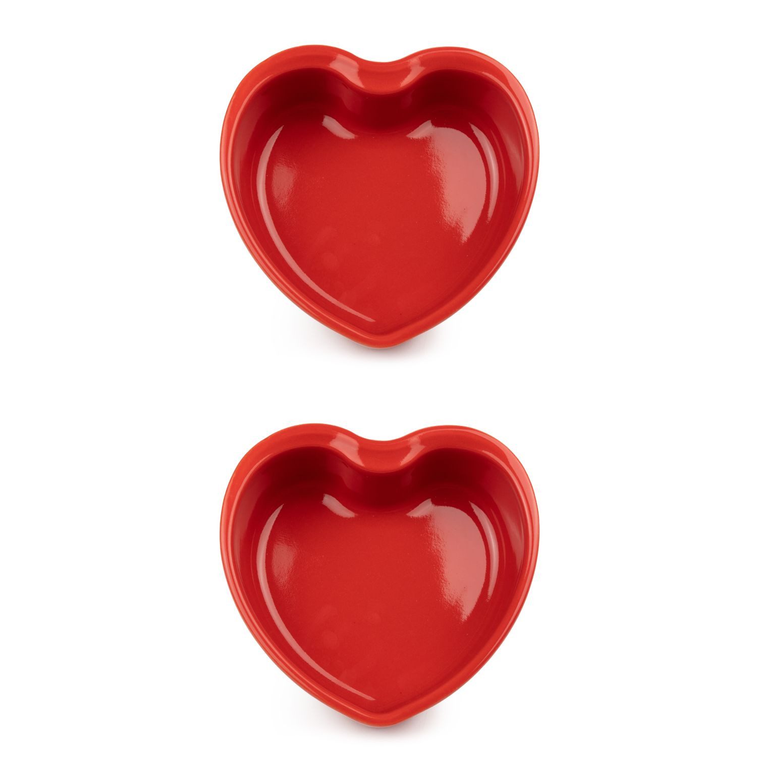 PEUGEOT Auflaufform For You Herzform Rot 13,5 cm 2er Set, Keramik, (2-St)
