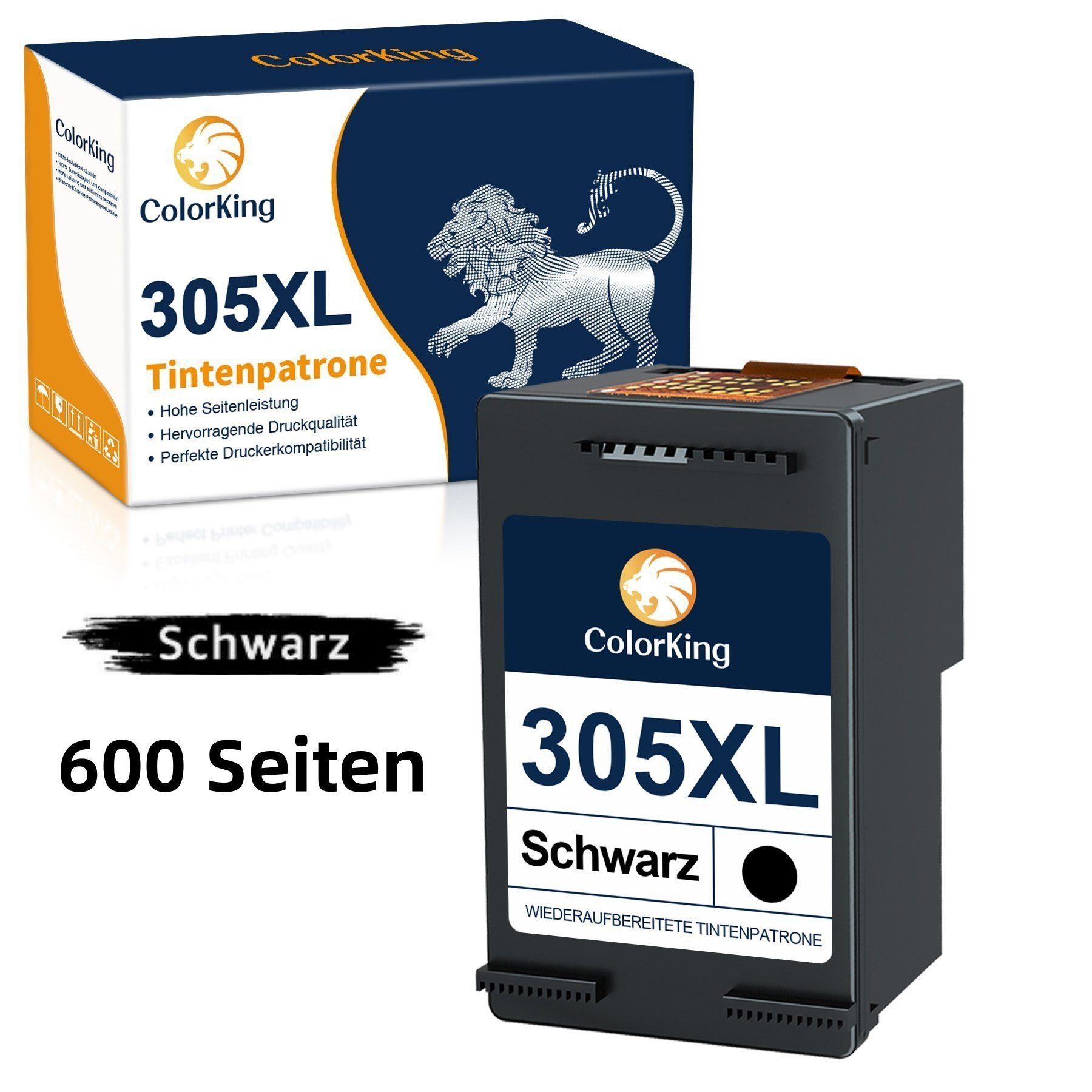 ColorKing für HP 305 XL 305XL Tintenpatrone (Schwarz Black DeskJet 2700 2710 2720 2722 DeskJet Plus 4100 4120 4130, 888-tlg., Envy Pro 6430 6420 Envy 6030 6000 6032 6020)