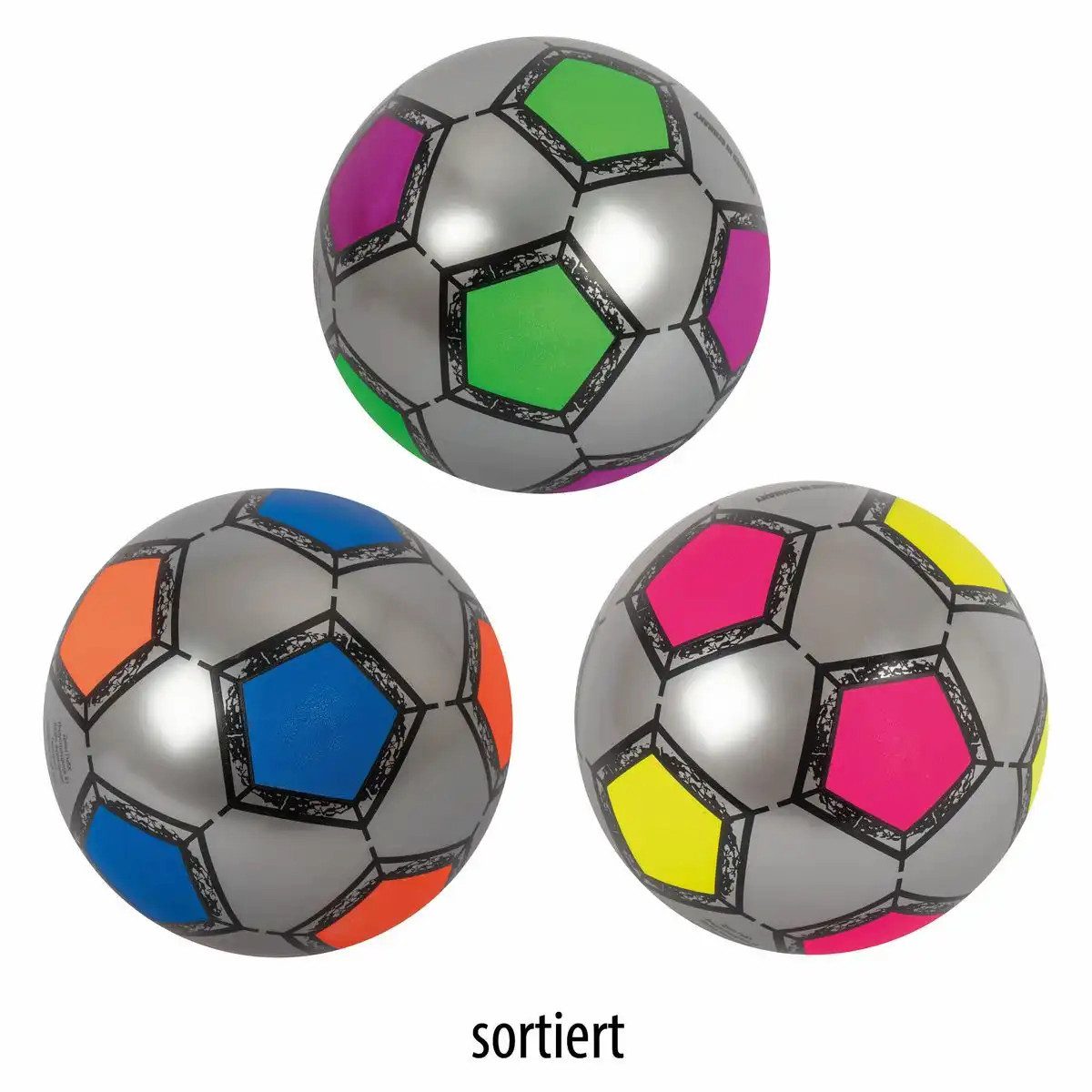 John GmbH Spielball John Fußball Vinyl Fluo Neon Ø22 cm – 1 aus 3 zufällig