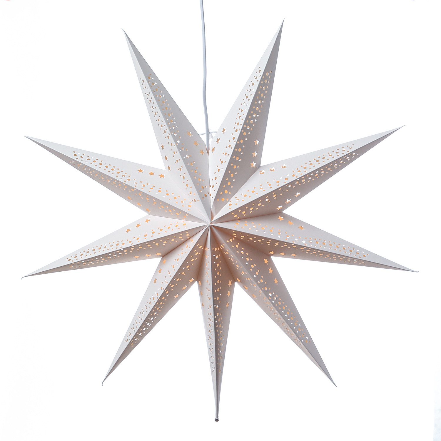 MARELIDA LED Stern Papierstern Sara Weihnachtsstern Faltstern Leuchtstern 69cm