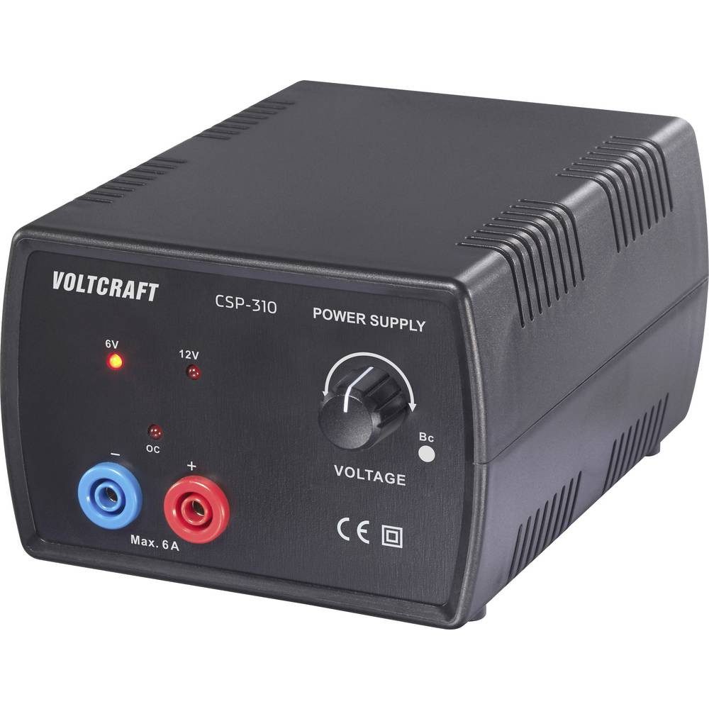 VOLTCRAFT CSP-310 Labornetzgerät, einstellbar 6 V/DC, 12 V/DC 2 - 6 A 72 W Netz- Labor-Netzteil