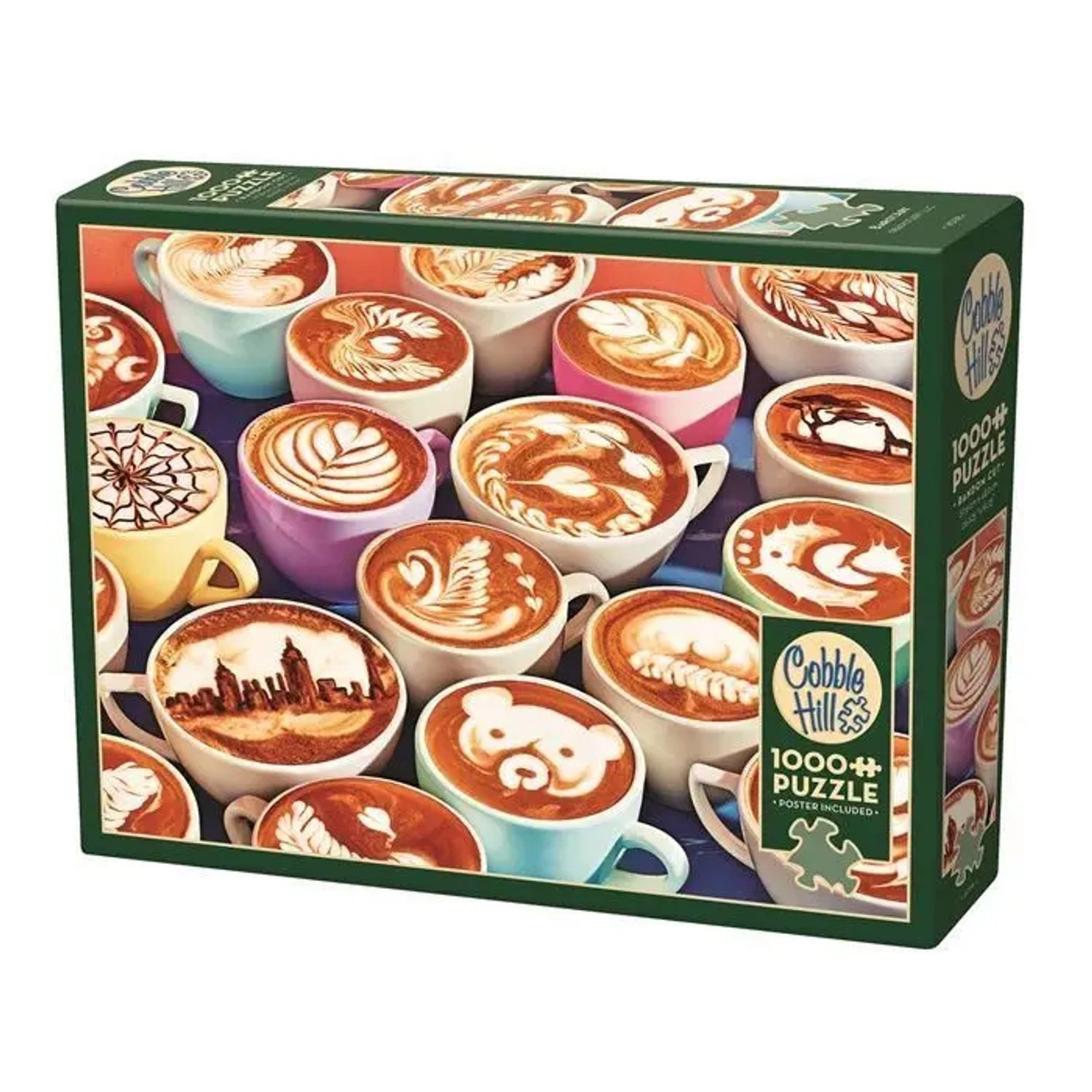 BrainBox Puzzle COBBLE HILL PUZZLES - Kaffeekunst 1000 Teile, 1000 Puzzleteile