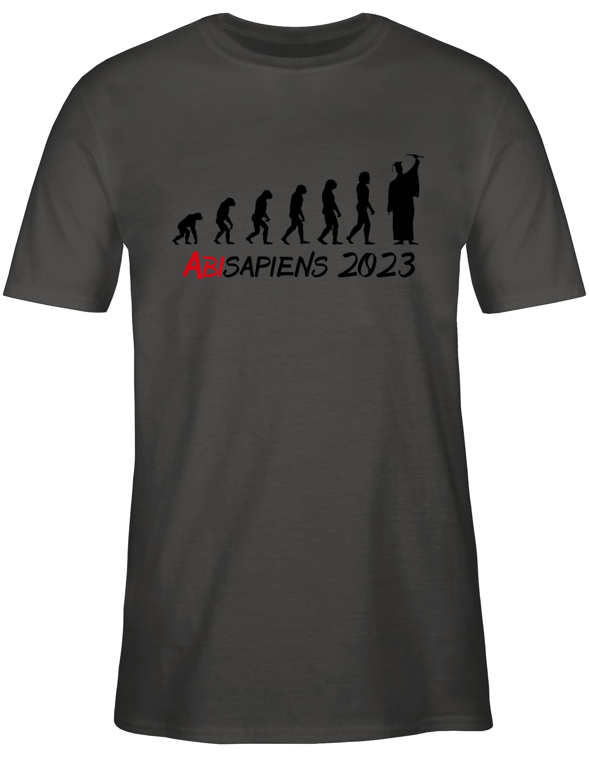 Shirtracer T-Shirt Abschluss ABIsapiens 2024 Dunkelgrau Geschenk 2 2023 & Abitur