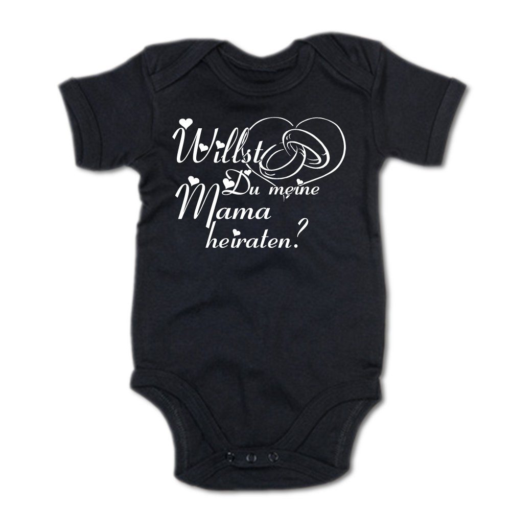 G-graphics Kurzarmbody Willst Du meine Mama heiraten? Baby Body mit Spruch / Motiv / Aufdruck • als Heiratsantrag