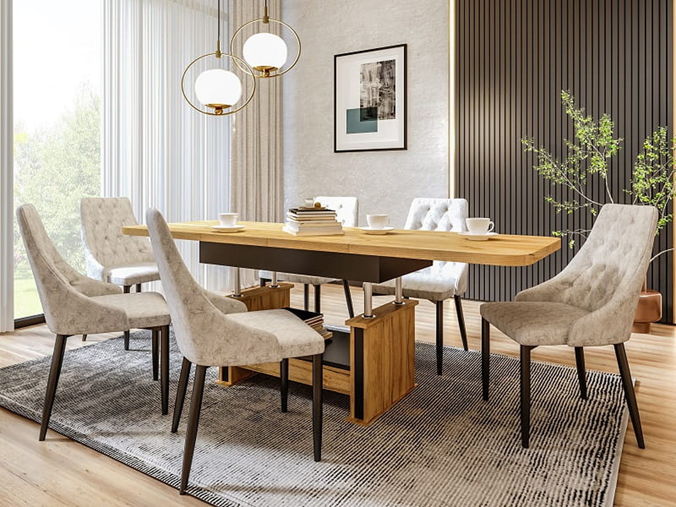 designimpex Couchtisch Design DA-555 Schublade höhenverstellbar günstig online kaufen