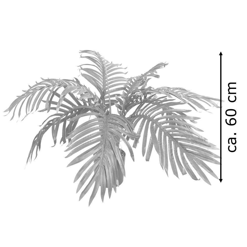 Künstliche Sagopalme Decovego, Kunstpflanze Palmfarn Plastik Kunstpflanze Palme 60cm Pflanze Decovego
