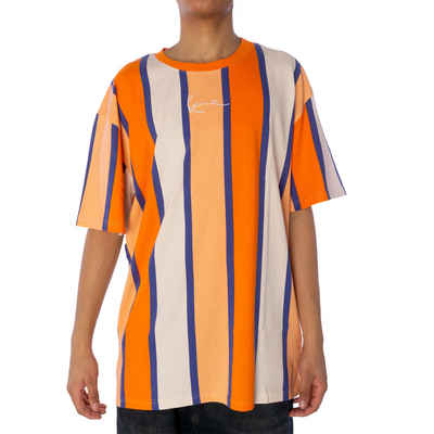 Karl Kani T-Shirt Karl Kani Small Signature Stripe T-Shirt Herren Shirt orange apricot (1-tlg)