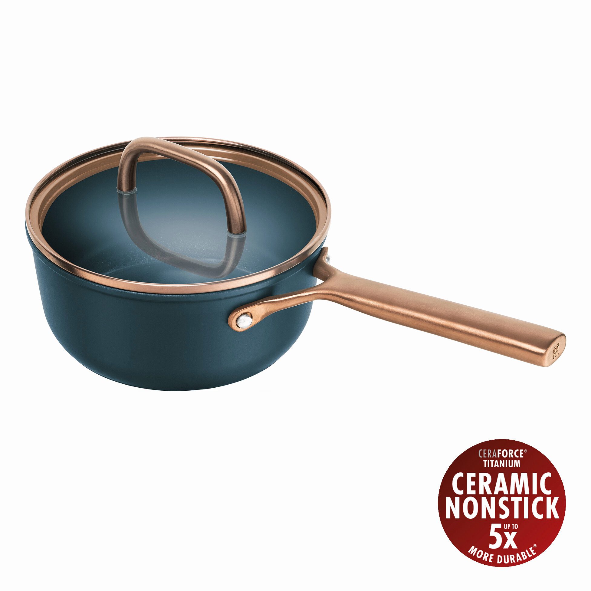 Zwilling Kasserolle Milano, Aluminium (1-tlg), Made in Italy, inkl. Deckel, Keramikbeschichtung, Induktion