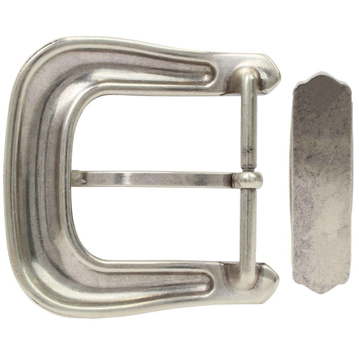 Dorn-Schließe - cm Gürtelschnalle 40mm 4,0 Gürtelschließe Buckle mit Schlaufe - BELTINGER - Gür