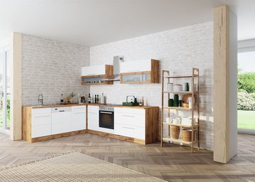 Kochstation Küche KS-Wien, Stellbreite 220 x 270 cm, wahlweise mit E-Geräten