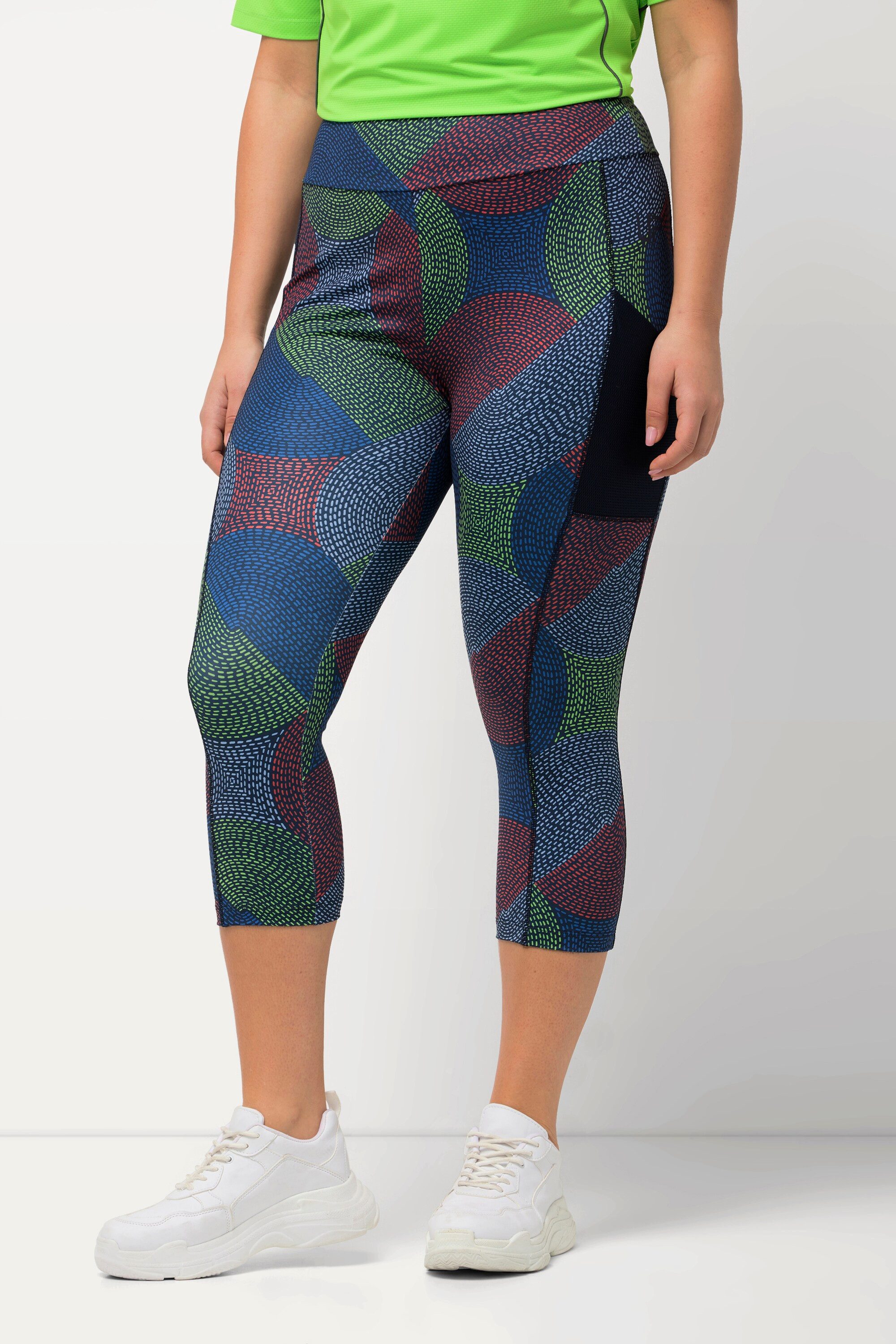 Ulla Popken Lederimitathose 3/4-Funktionsleggings schnelltrocknend recycelt günstig online kaufen
