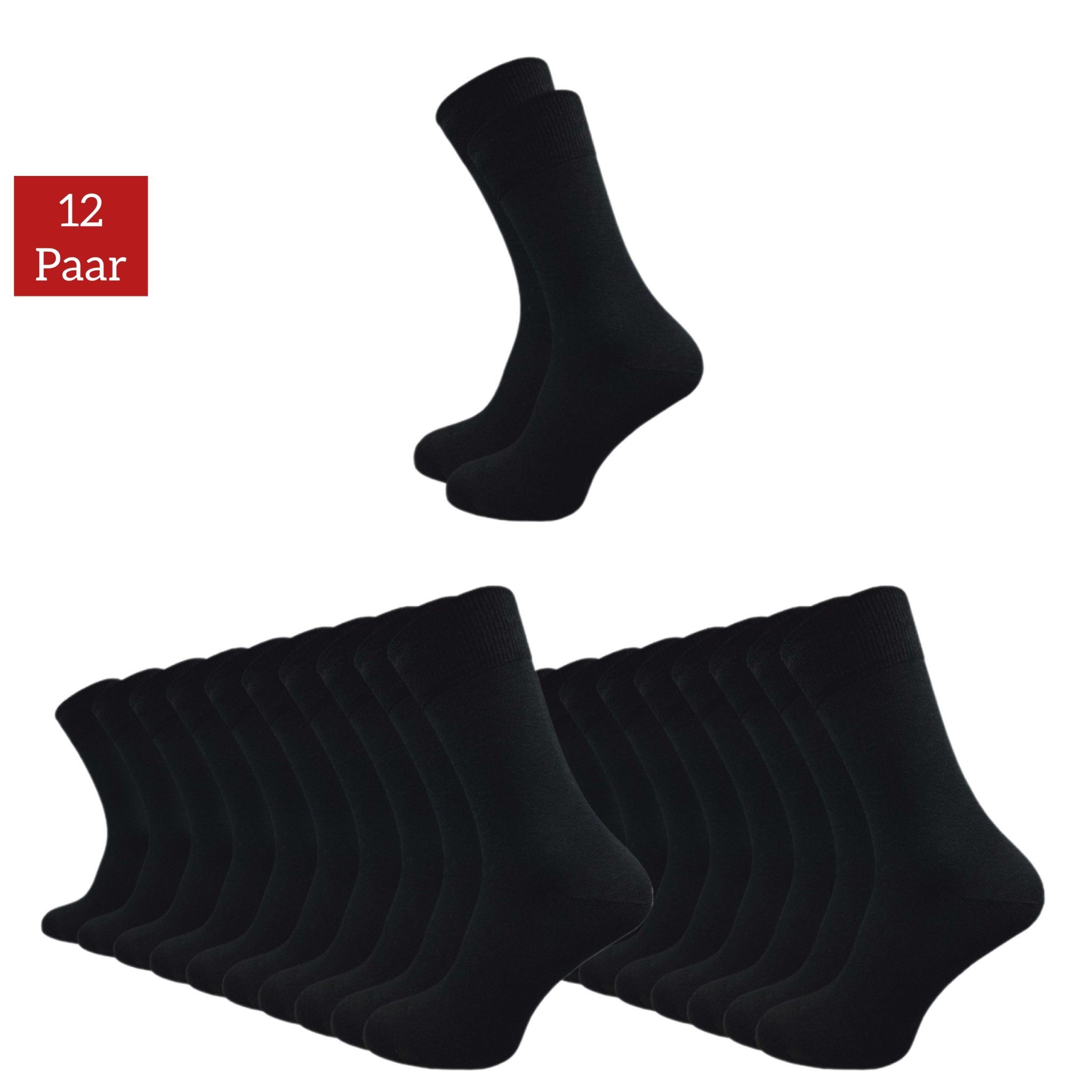 Basicsocken für Damen und Herren aus hochwertiger Baumwolle ohne drückende Naht