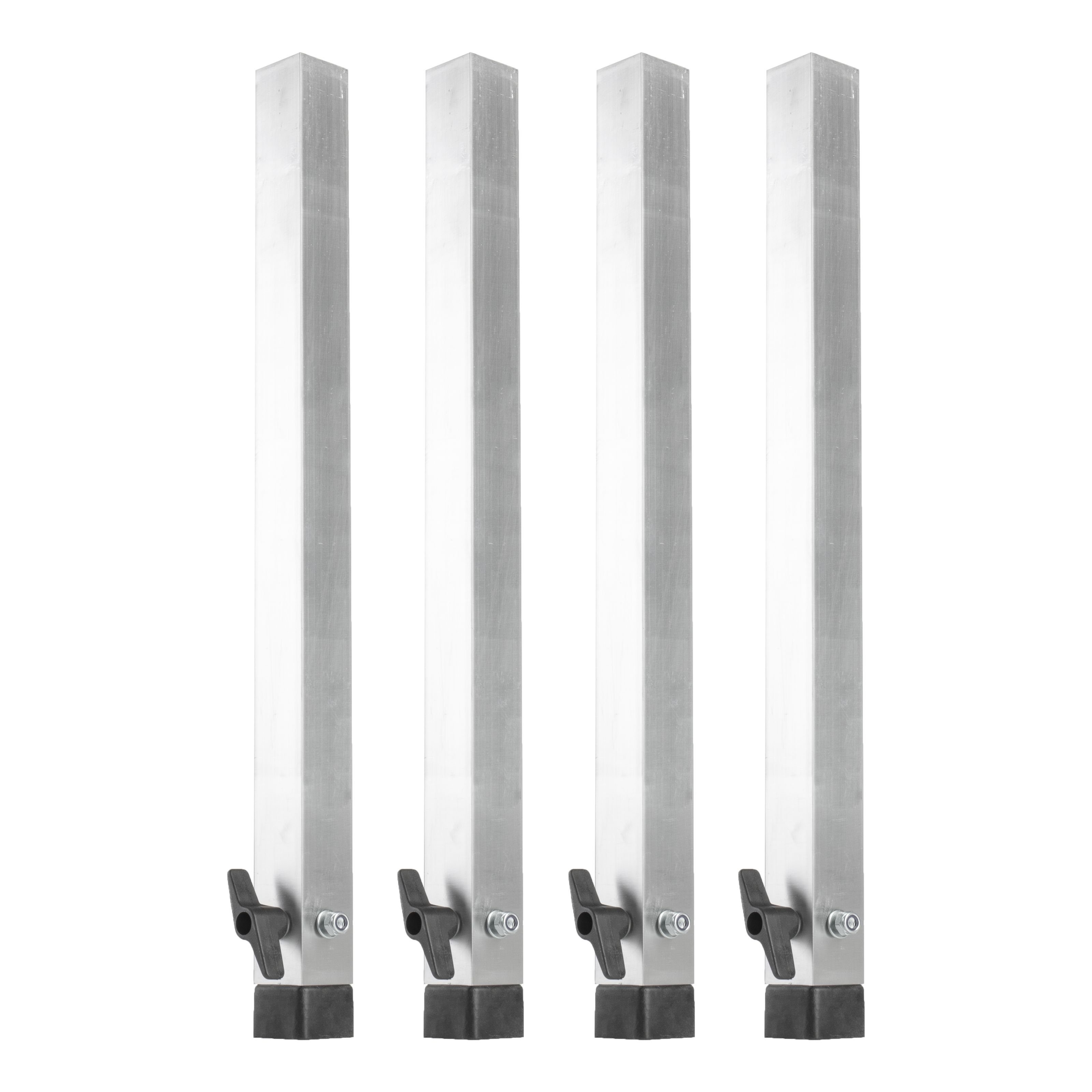 lightmaXX Musikinstrumentenständer, (ALU-STAGE Teleskopfüße Eco Verstellbare Bühnenfüße 4er Set 60-100cm Höhe Für Innen- und Außenbereich Aluminium Rutschfeste Gummifüße, Bühnenelemente, Zubehör), ALU-STAGE Teleskopfüße, Verstellbare Bühnenfüße, Aluminium