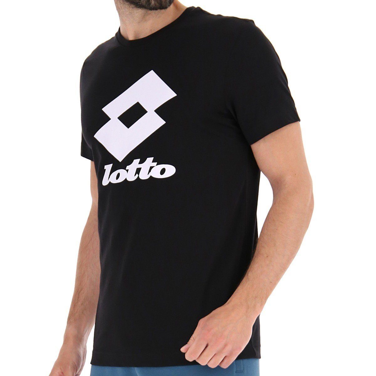 lotto T-Shirt Herren Rundhals T-Shirt Kurzarm - 217609 Smart III Tee Schwarz