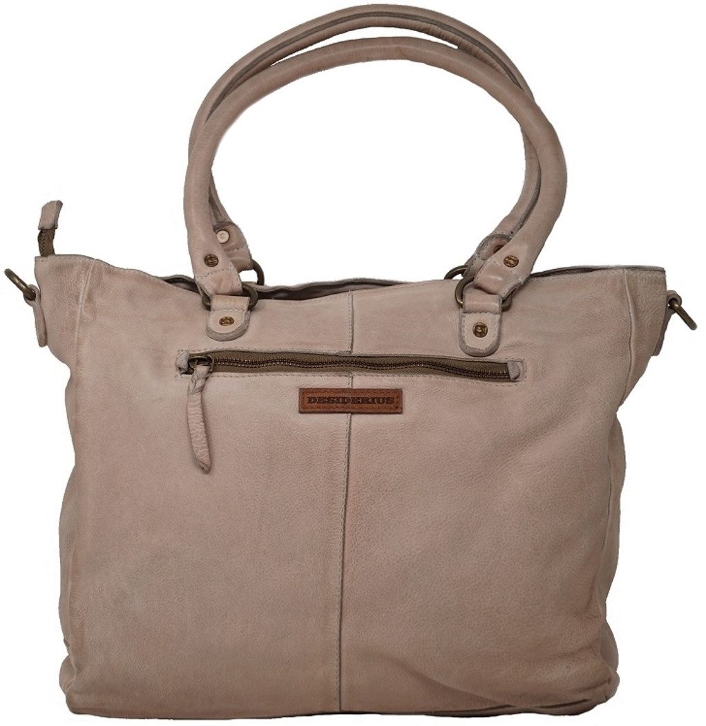 Desiderius Handtasche DESS1701, "Aalissa" mit ausgestanzten Lederblümchen, Lederschnalle mittig, ausgestanzte Lederblümchen