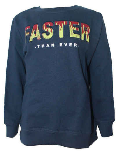 Blue Seven Sweatshirt Blue Seven Jungen Sweatshirt Pullover FASTER Neondruck dunkelblau (1-tlg)