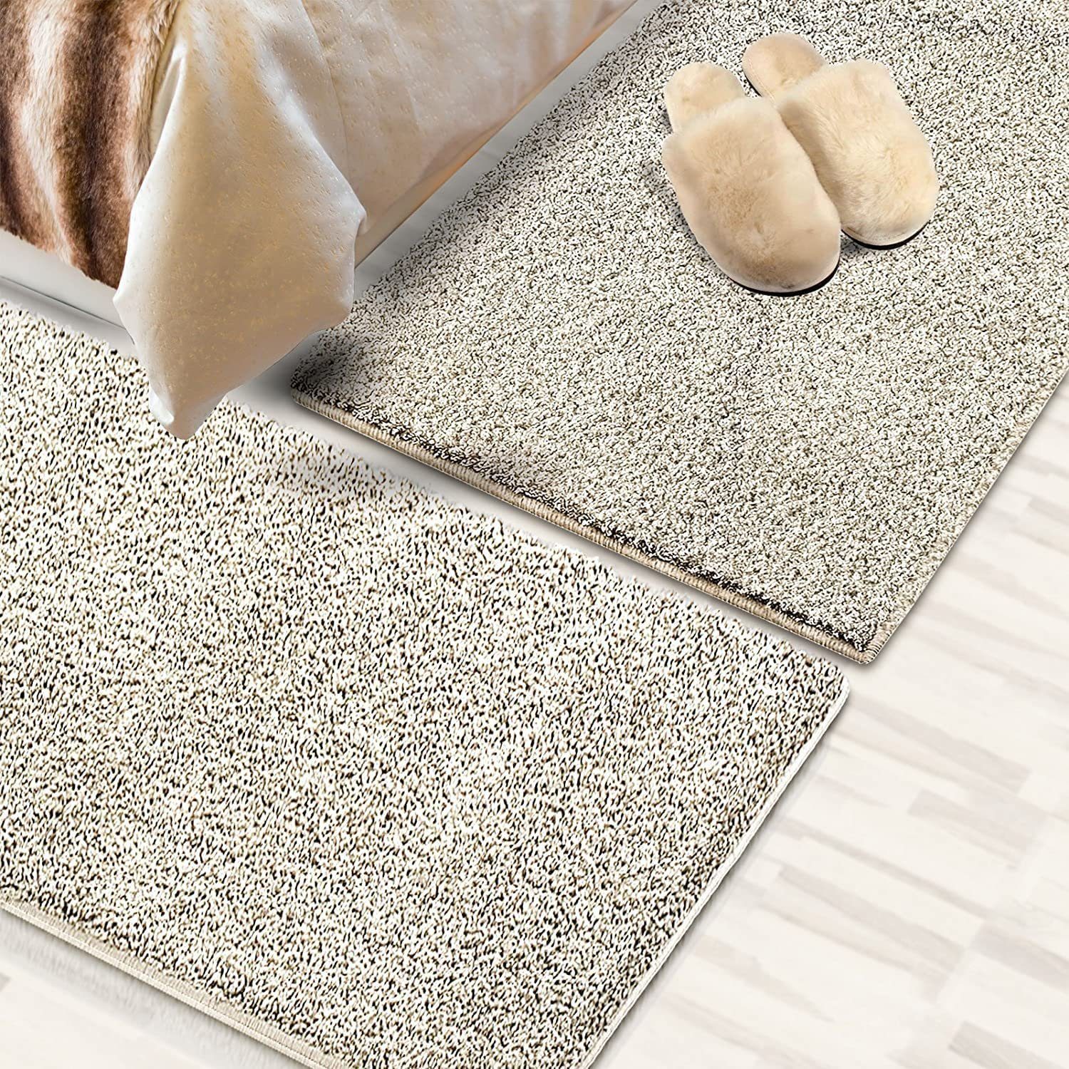 casa pura Hochflor-Bettumrandung Sphinx, 11 Farben, Teppichläufer, ideal im Schlafzimmer, Höhe 9 mm, (3-tlg), Shaggy – Bild 5 von 5