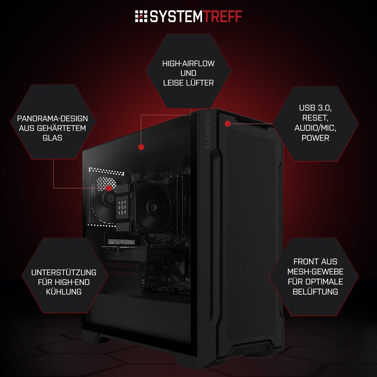 SYSTEMTREFF AMD Ryzen 7 5700X mit Nvidia GeForce RTX 5060 8GB Mini-PC (AMD 5700X 5700X, Nvidia GeForce RTX 5060, 32 GB RAM, 1000 GB SSD, Luftkühlung)
