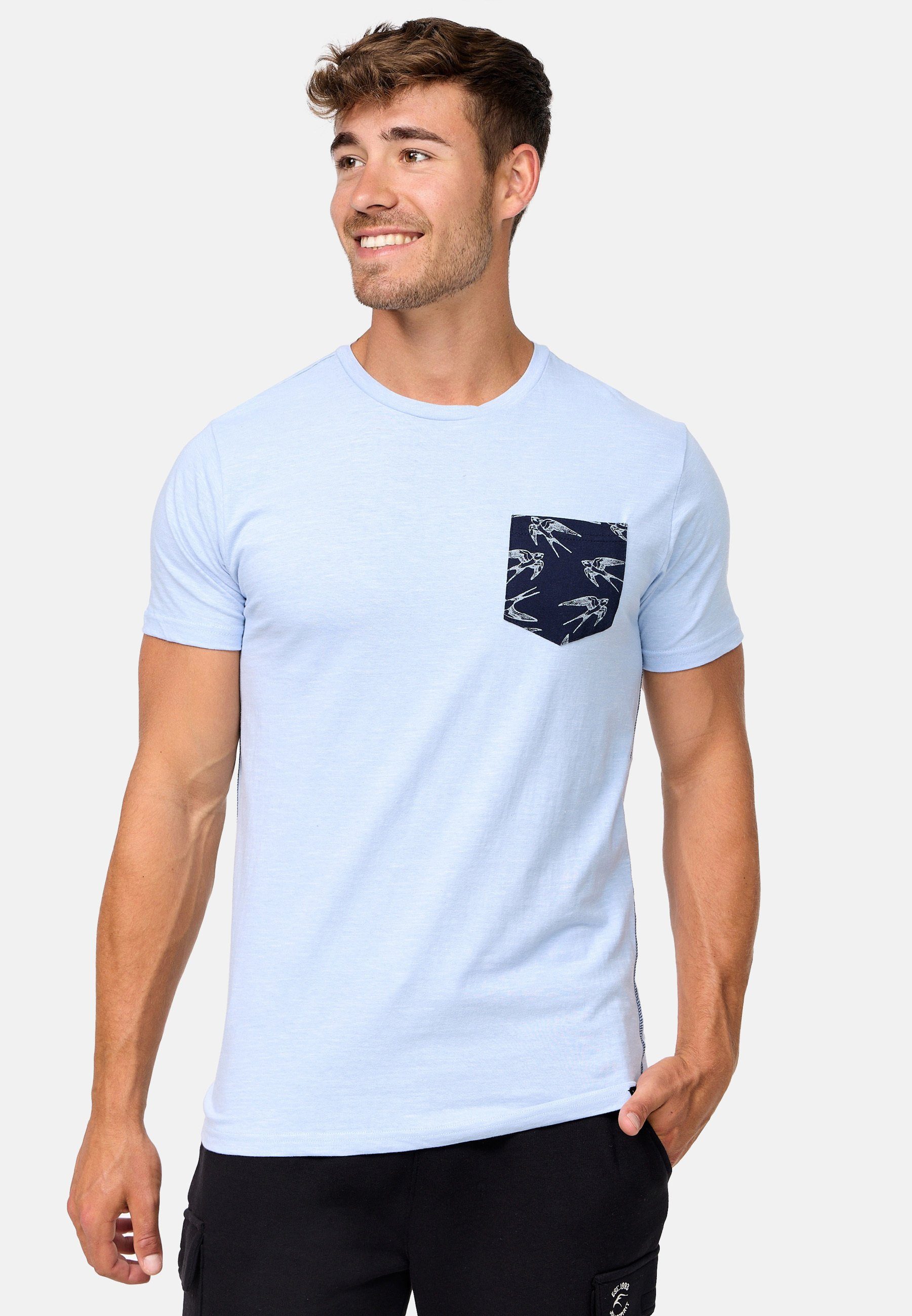 Indicode Blaine T-Shirt Hellblau