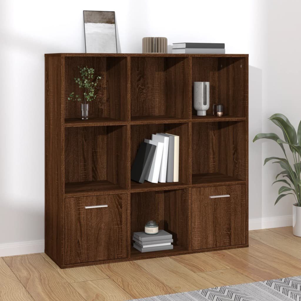 Bücherschrank vidaXL Bücherregal cm, 1-tlg. Braun Braune 98x30x98 Eichen-Optik Eiche