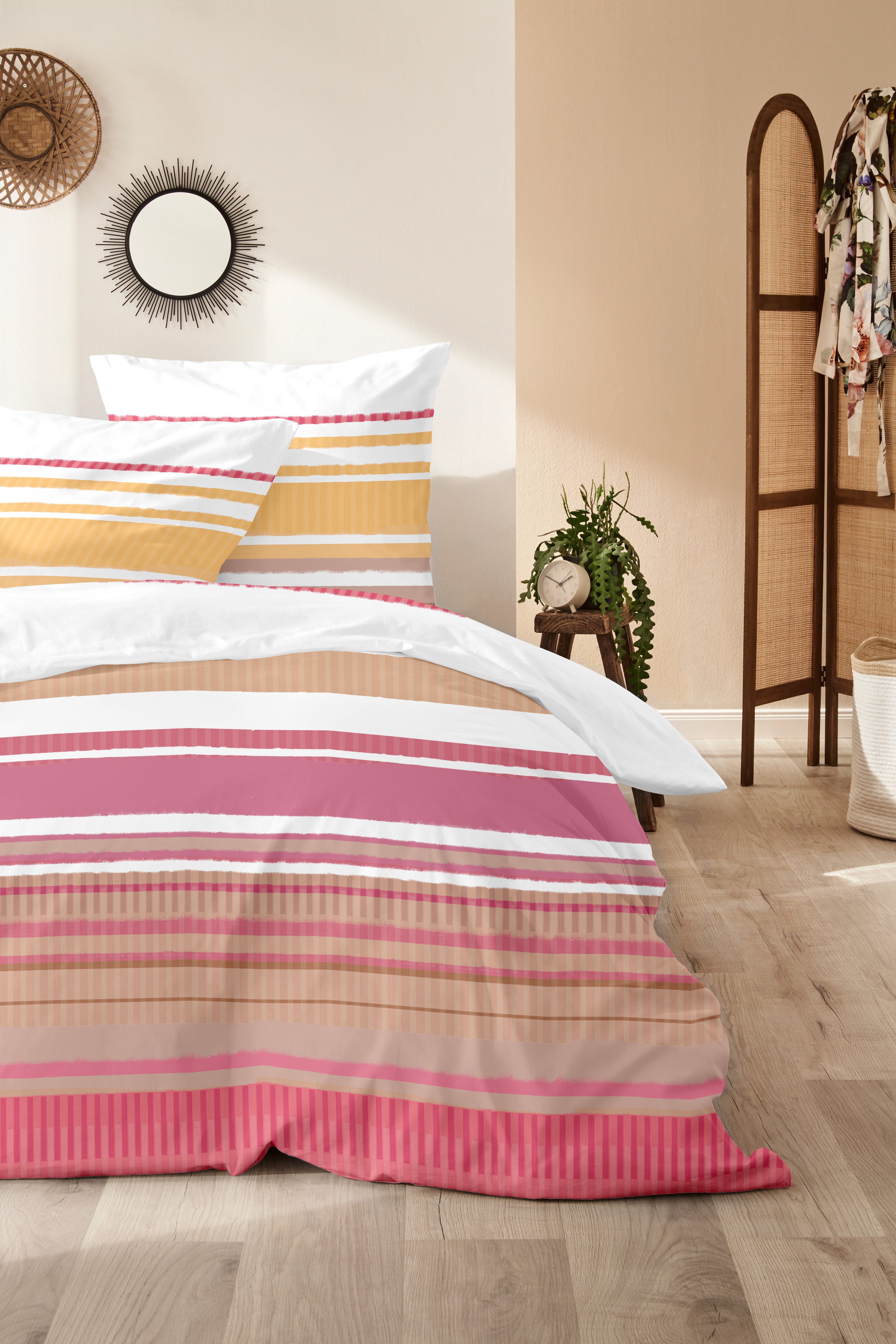 Primera Bettwäsche Perkal-Bettwäsche Summer Stripe, Perkal, günstig online kaufen