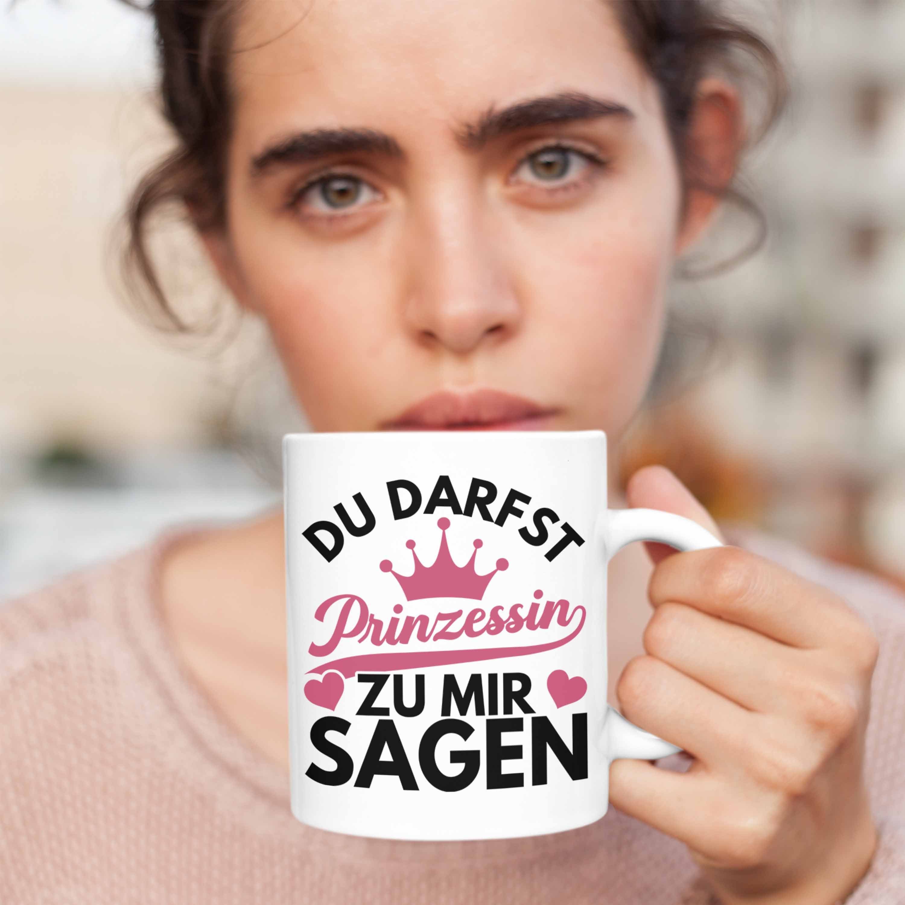 Trendation Tasse Trendation - Du Zicke Geschenk Tasse Prinzessin Weiss Jugendliche Zu Sagen Mädchen Mir Geschenk Teenager Darfst Lustiges
