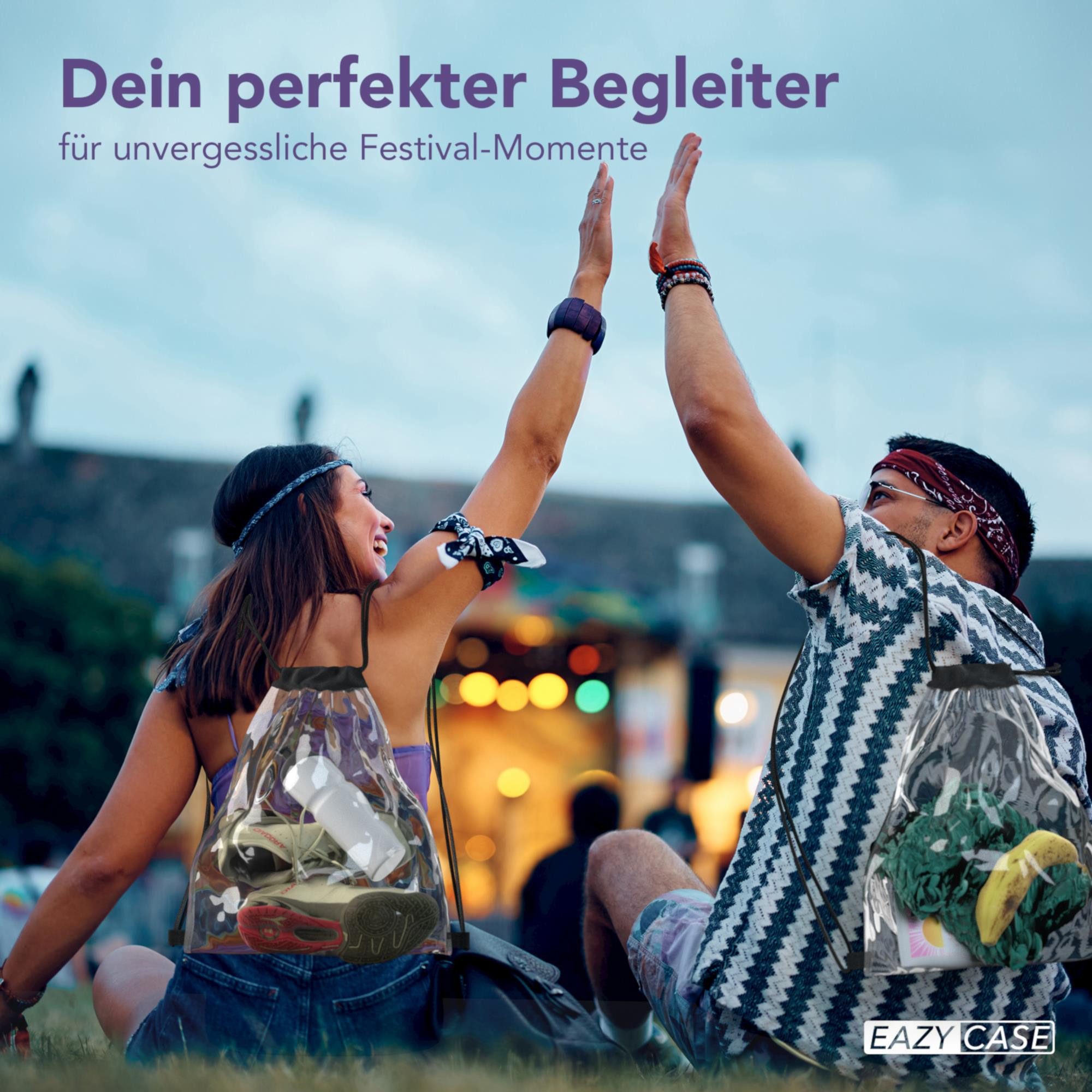 EAZY CASE Turnbeutel Festival Bags Transparente Tasche Unisex (1x Festival günstig online kaufen