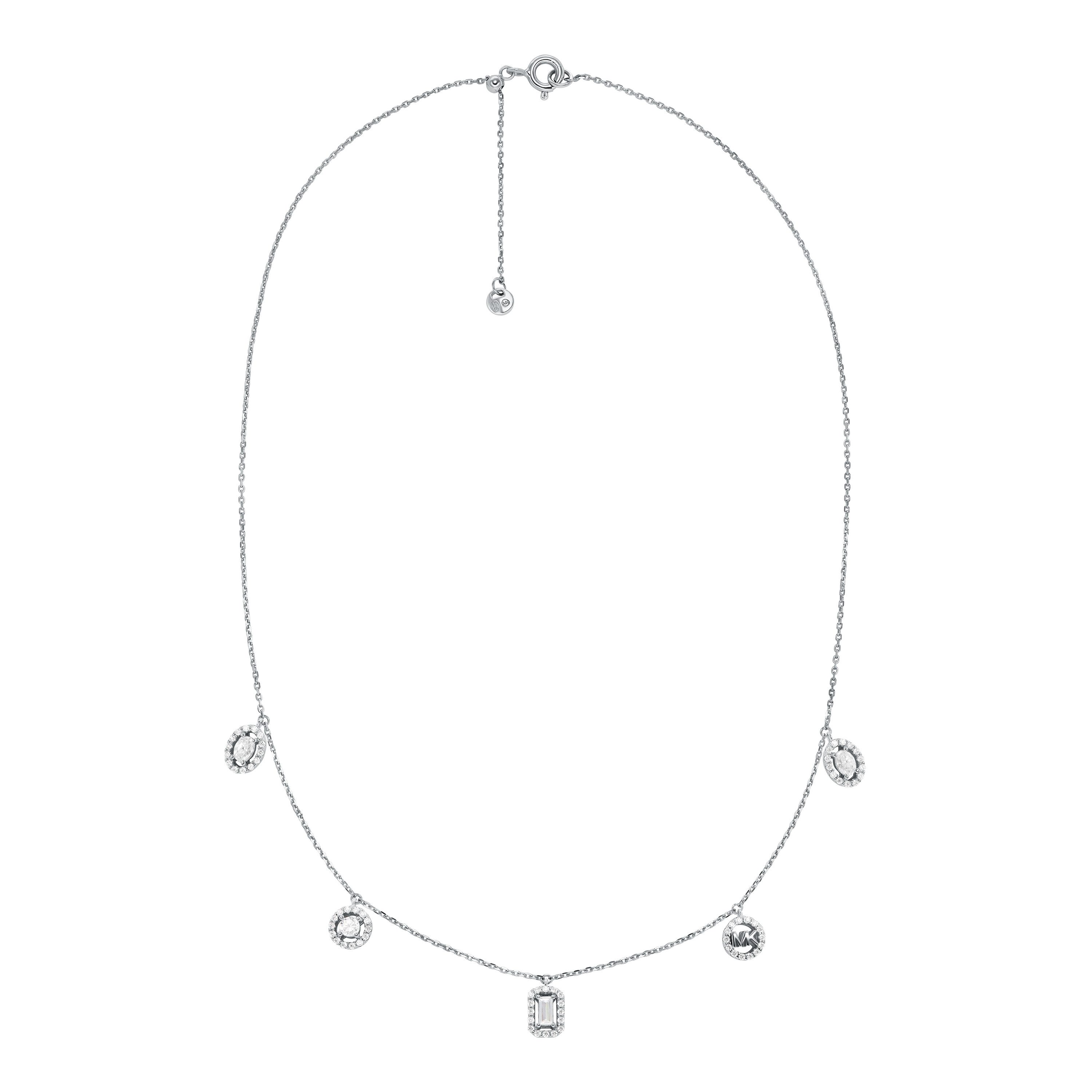 MICHAEL KORS Kette mit Anhänger Schmuck Geschenk Silber 925 Halsschmuck PREMIUM, mit Zirkonia (synth)