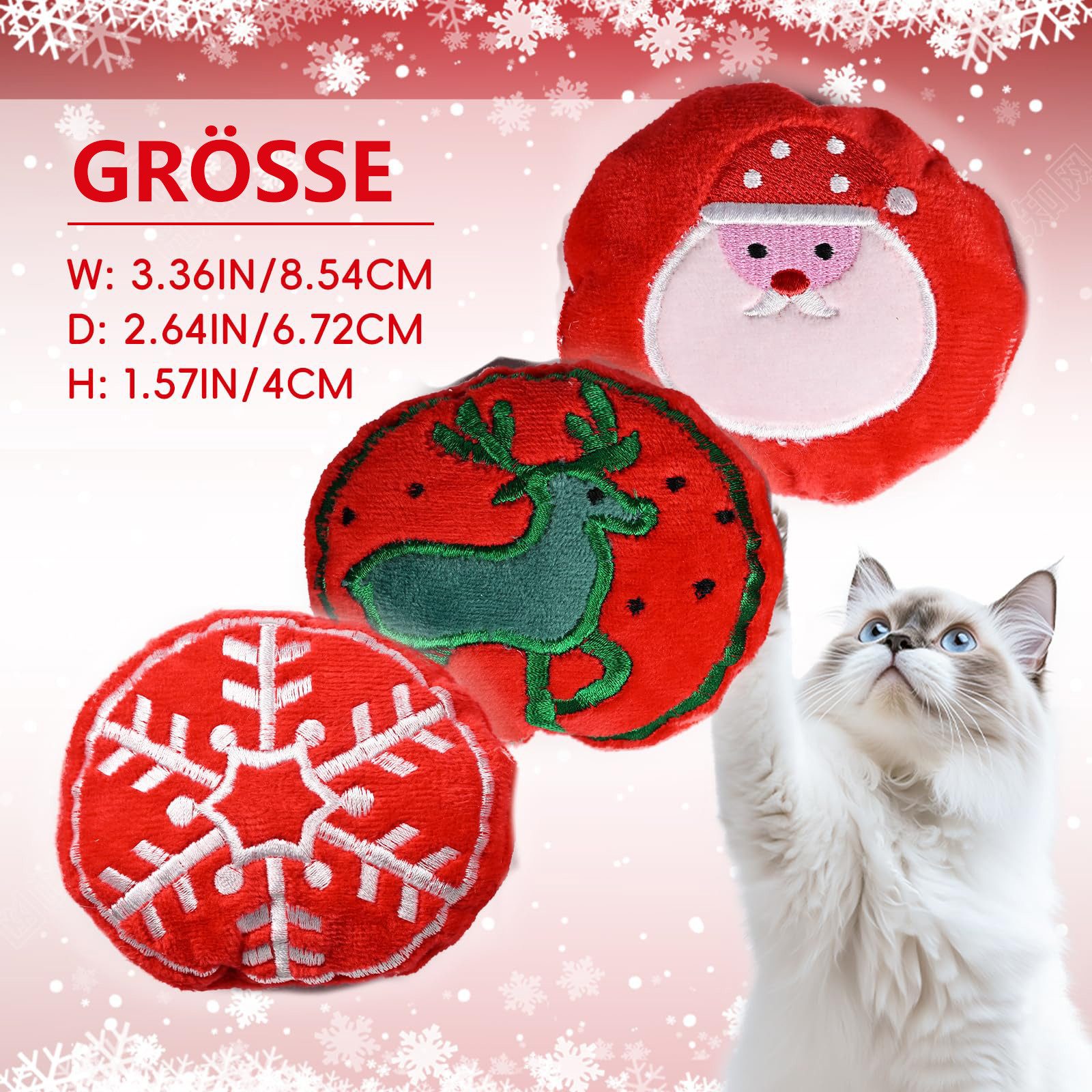 Ledander Tierkuscheltier Weihnachts-Katzenminze-Spielzeug, Katzenminze-Spie günstig online kaufen