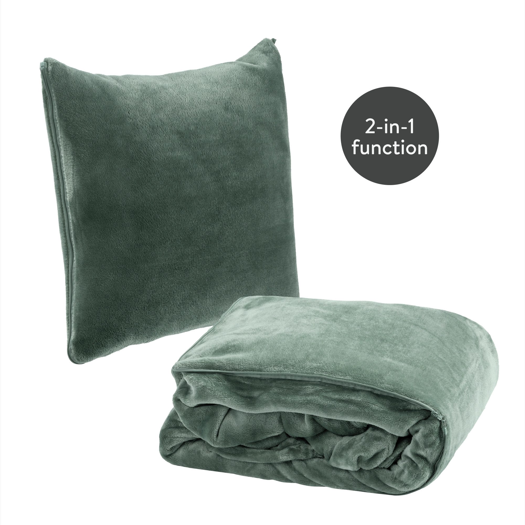 Wohndecke Kuschel Decke zum Anziehen - Deckenpullover - Deckenpulli in Grün günstig online kaufen