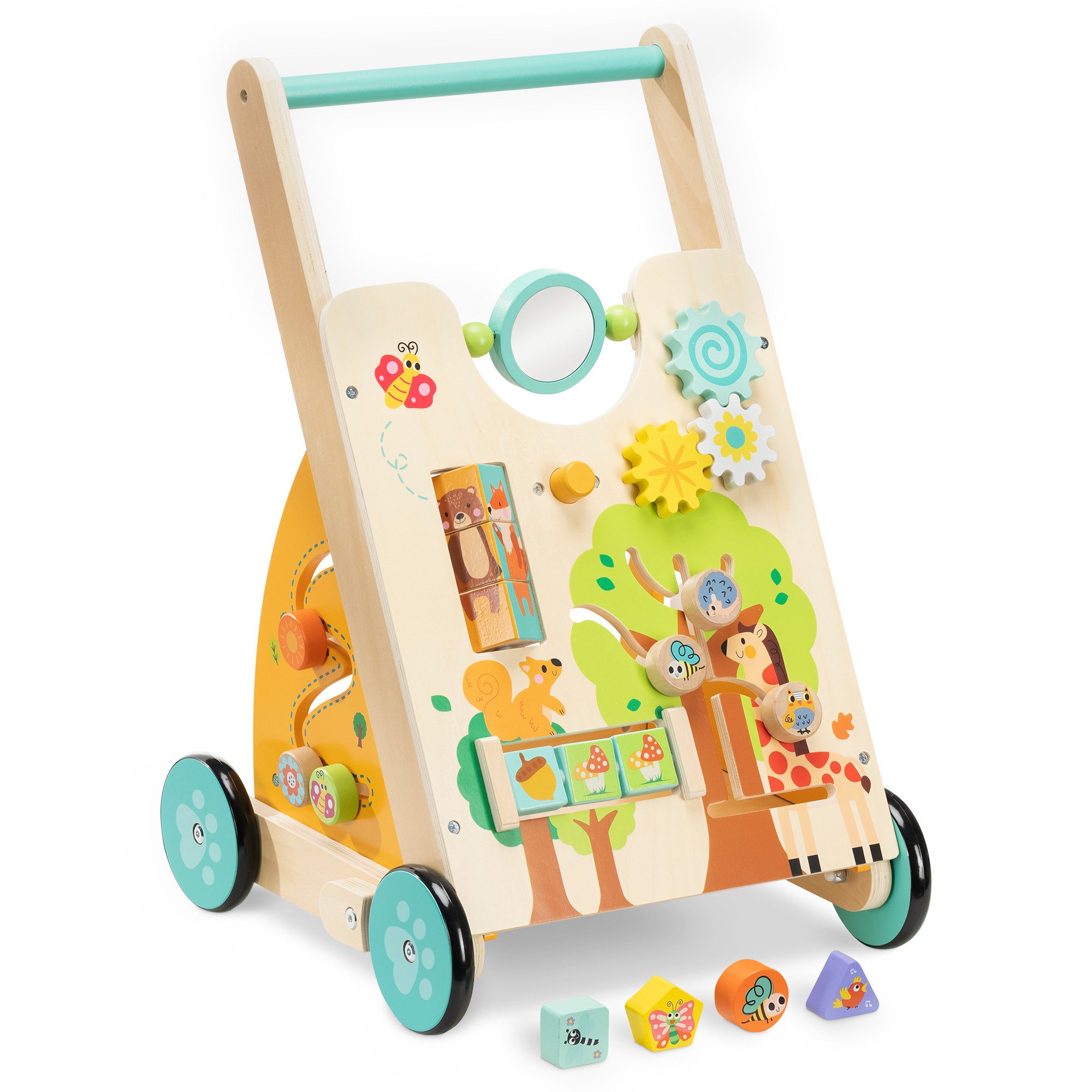 Lauflernwagen Lauflernwagen Baby Activity Wagen - Holz Lauflernhilfe ab 18 Monaten
