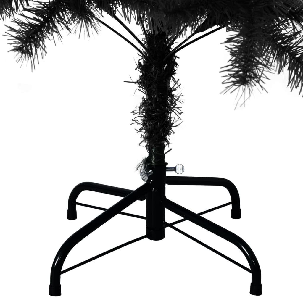 vidaXL Künstlicher Weihnachtsbaum Künstlicher Weihnachtsbaum Ständer PVC cm 120 Schwarz mit