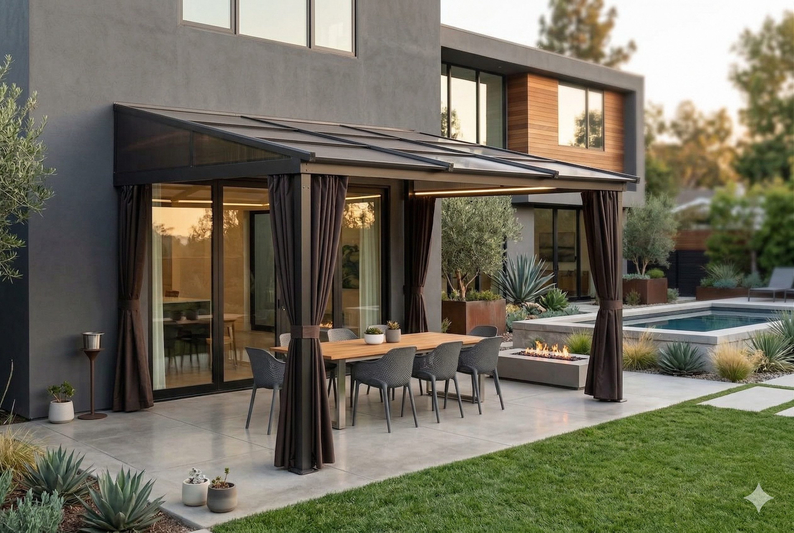 Jet-Line Pavillon Pavillon Gartenpavillon 3x3,6m Karoom anthrazit au