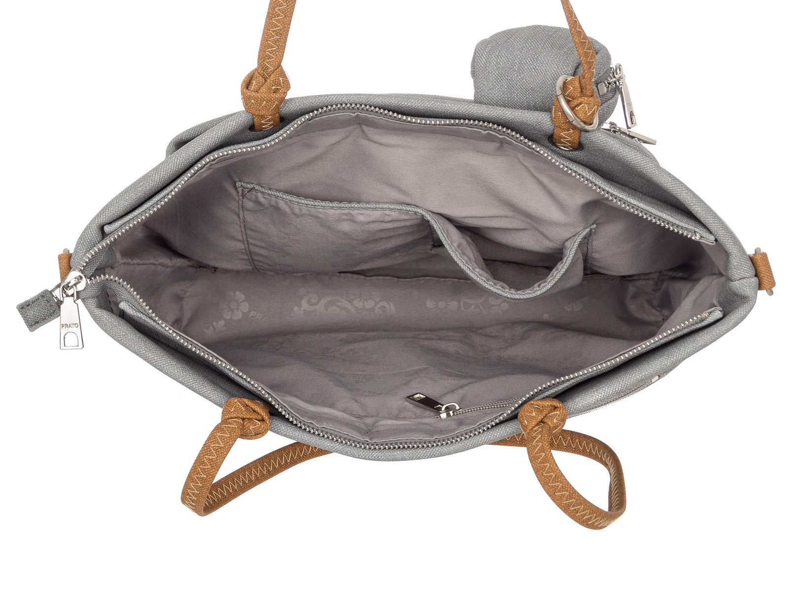 Prato Umhängetasche S049-LC Umhängetasche Shopper vielseitig einsetzbar (Stück, 1-tlg., 1), farbliche Akzente