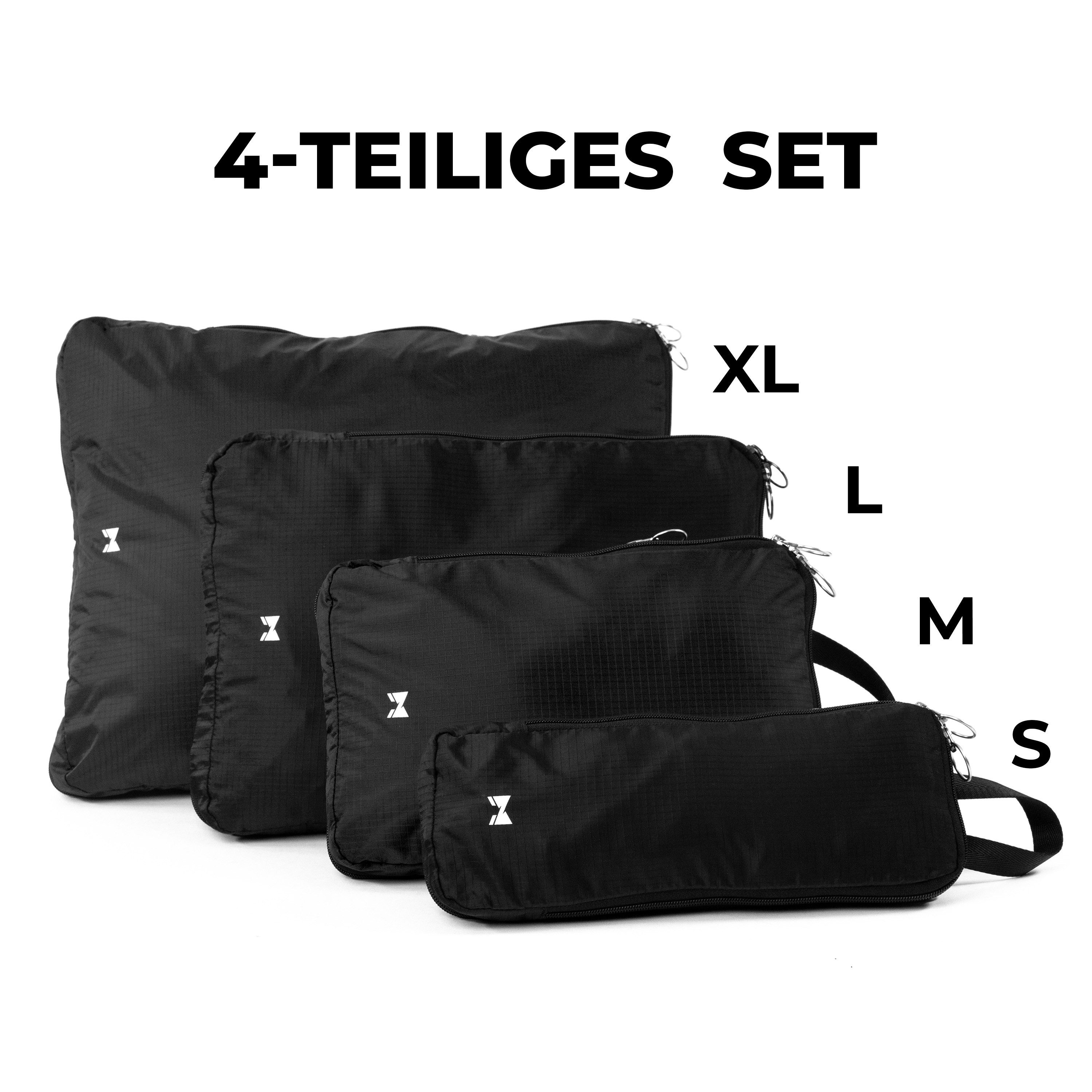 Gentlemen's Kofferorganizer Packtaschen Set 4-tlg Packing Cubes Reise-Packtaschen mit Kompression