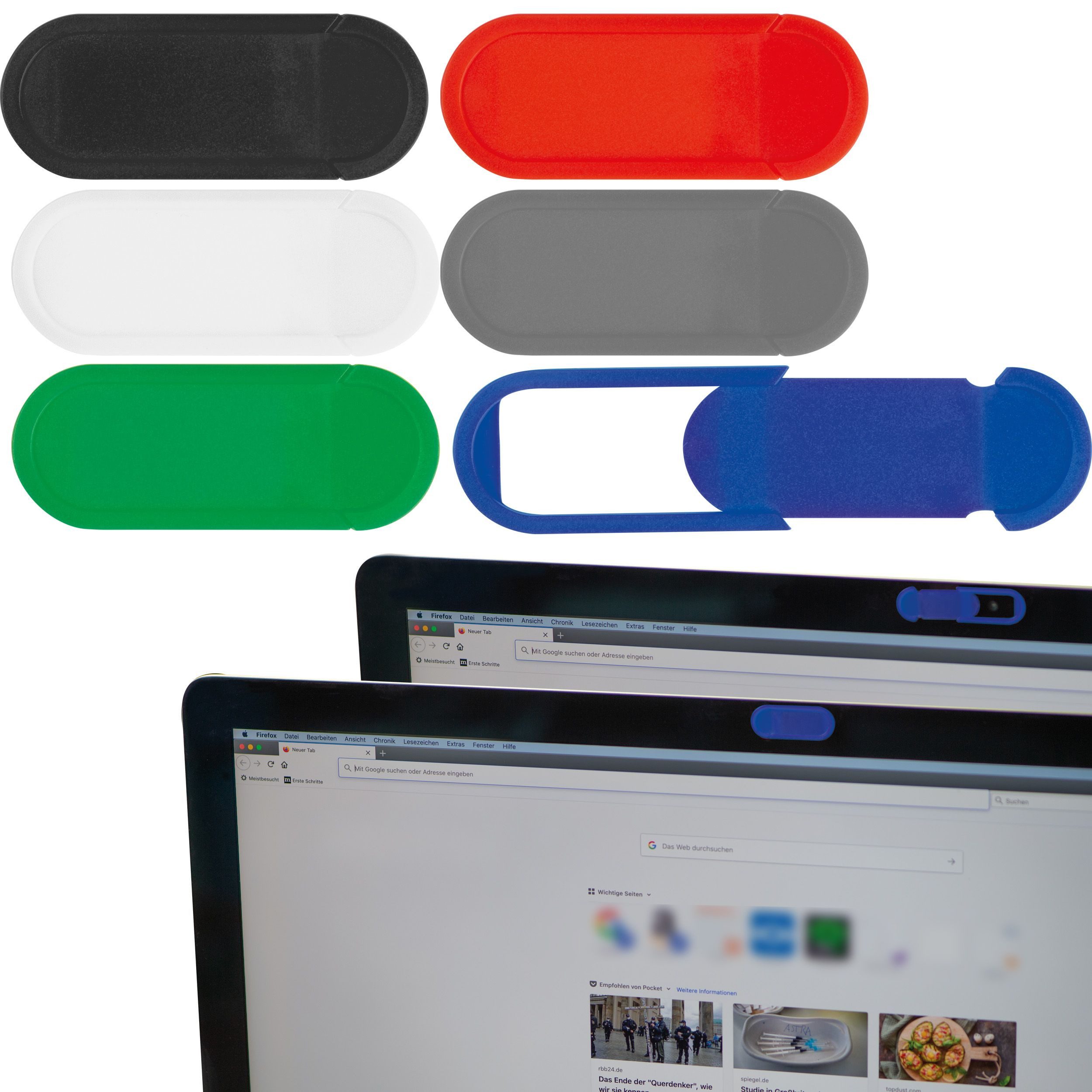 Macma Sticker 6x Abdeckung für Webcam Computer/Laptop / 6 Farben