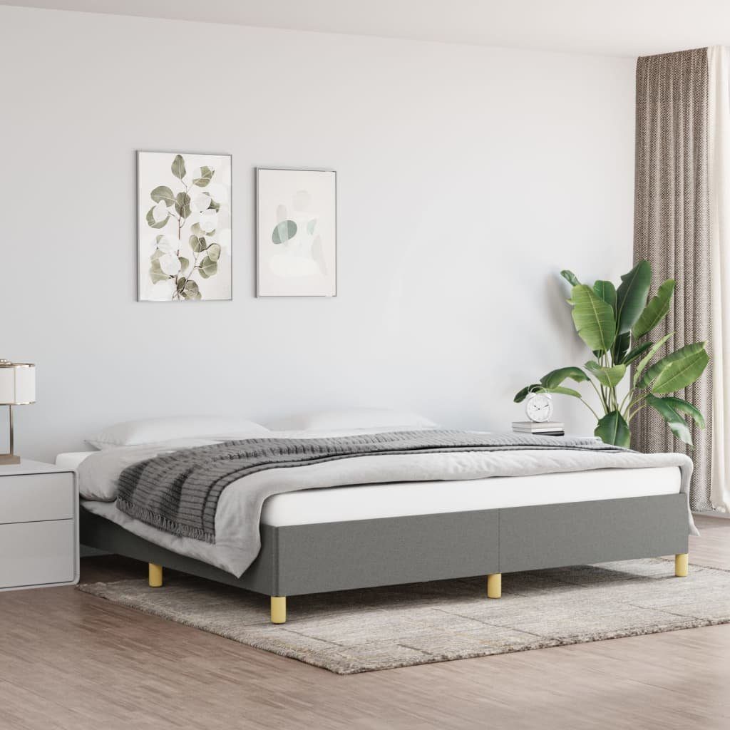 furnicato Bettgestell ohne Matratze Dunkelgrau 200x200 günstig online kaufen