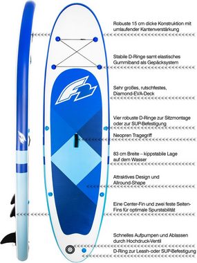 F2 Inflatable SUP-Board »F2 Prime blue«, (Set, 3 tlg)