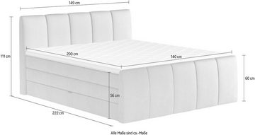 INOSIGN Boxspringbett »Fresco«, incl. 2 Bettkästen, Liegehöhe 60 cm, Kaltschaumtopper